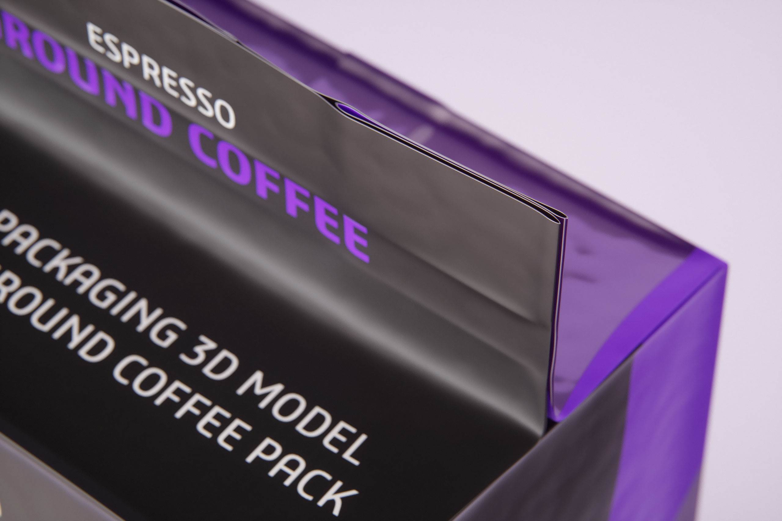 Vacuum Ground Coffee Packaging 500g 3d model