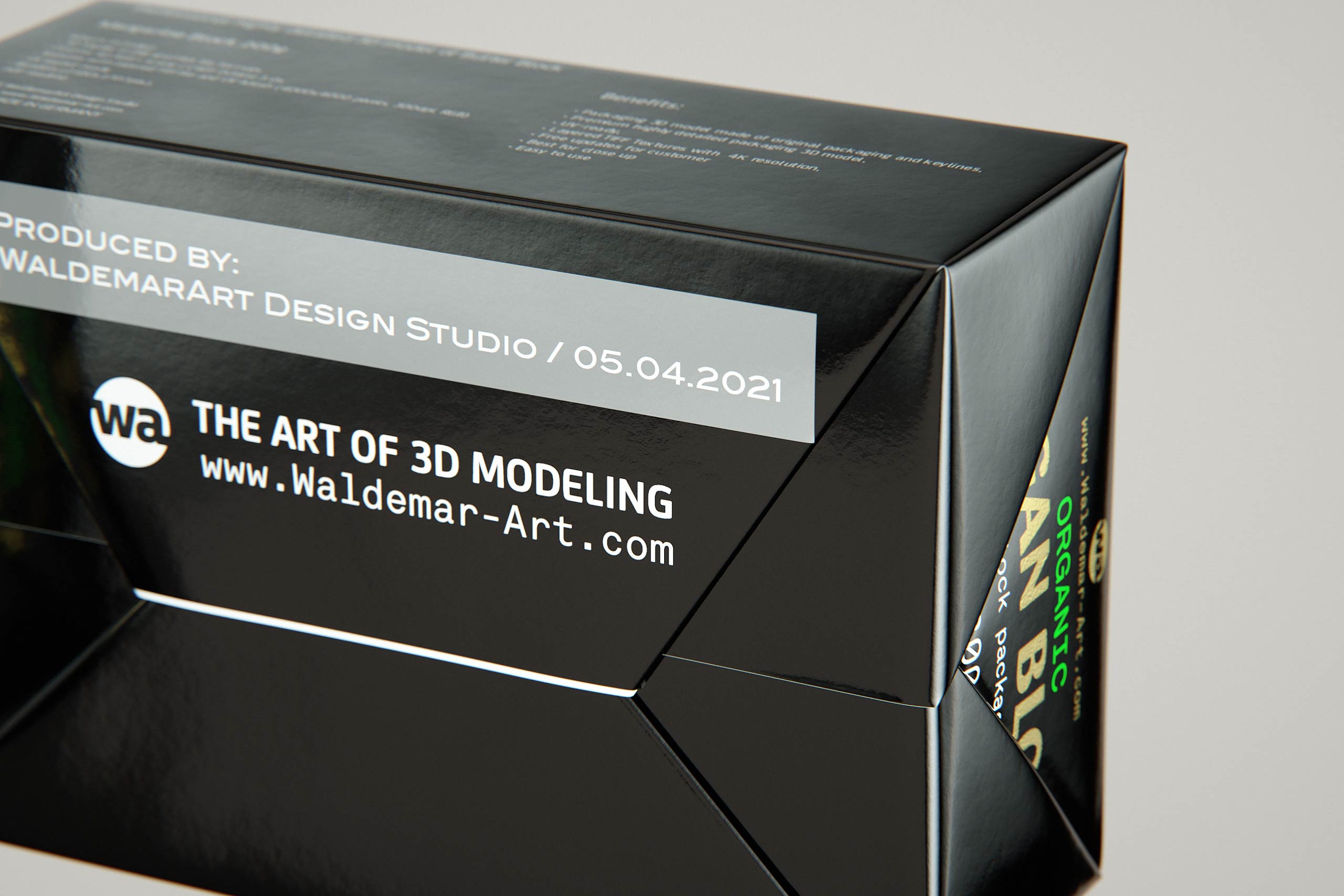 Vegan Butter Block 200g packaging 3D model
