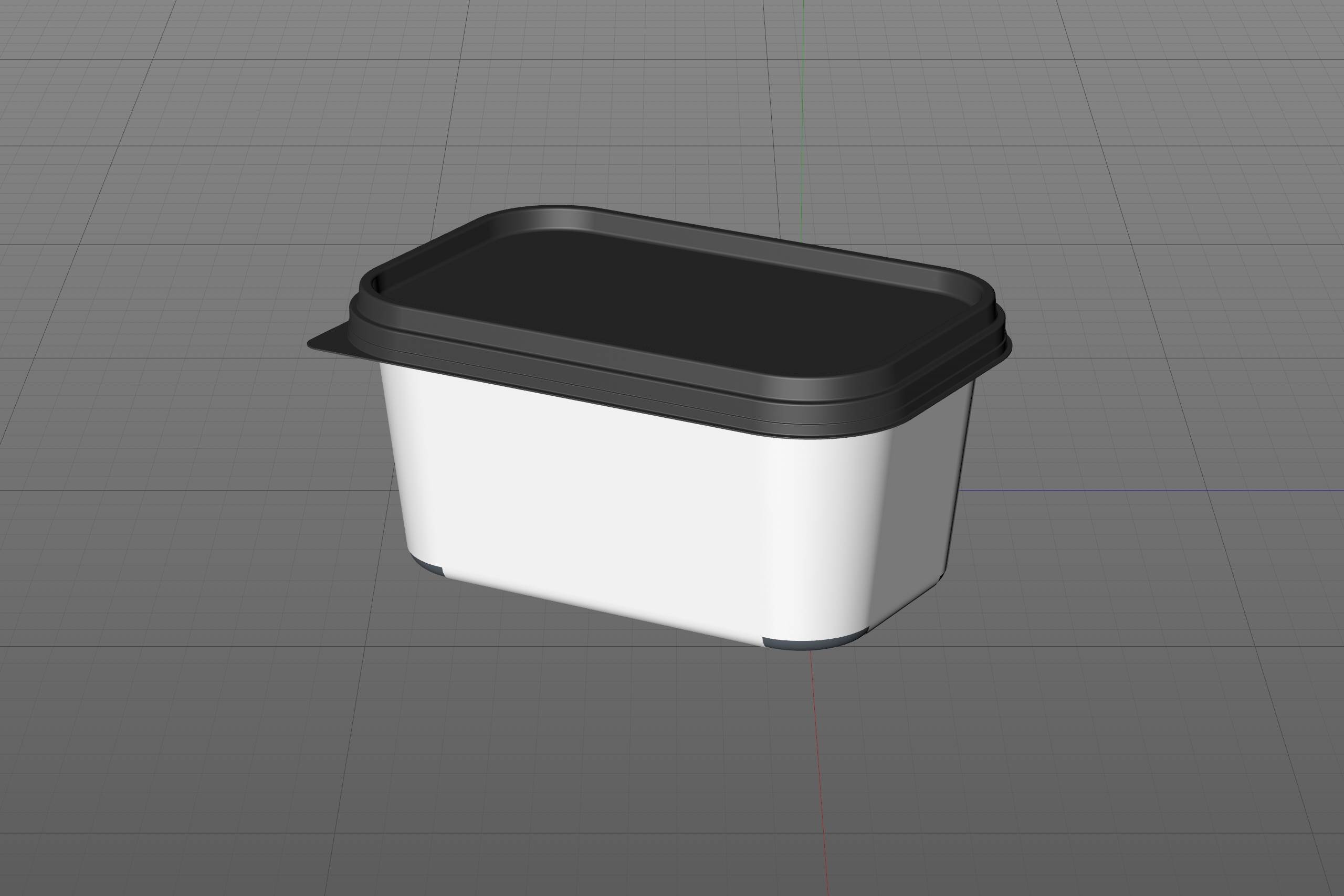 Vegan Spreadable Butter plastic container 450g packaging 3D model