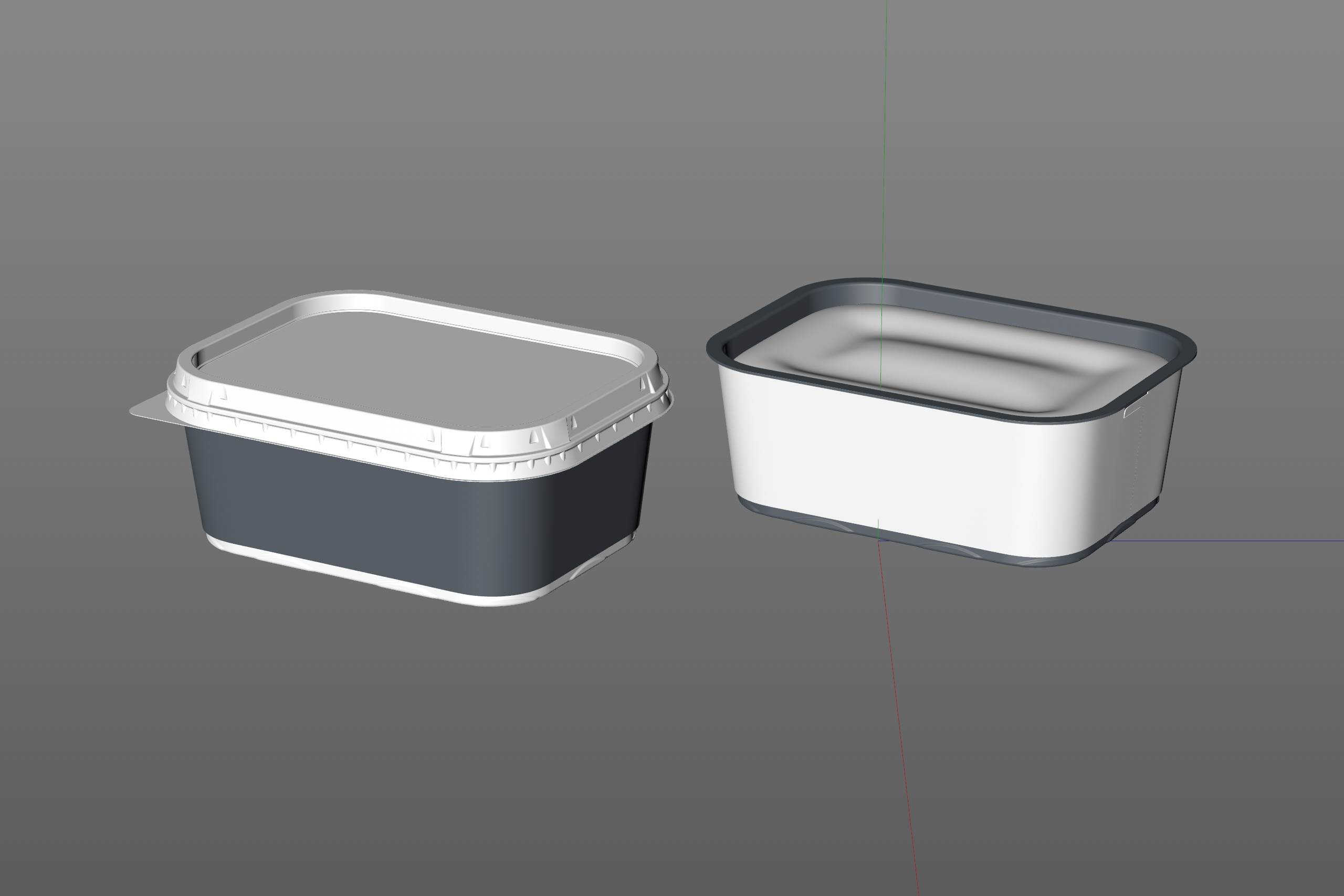 Vegan Spreadable Butter plastic container 250g packaging 3D model