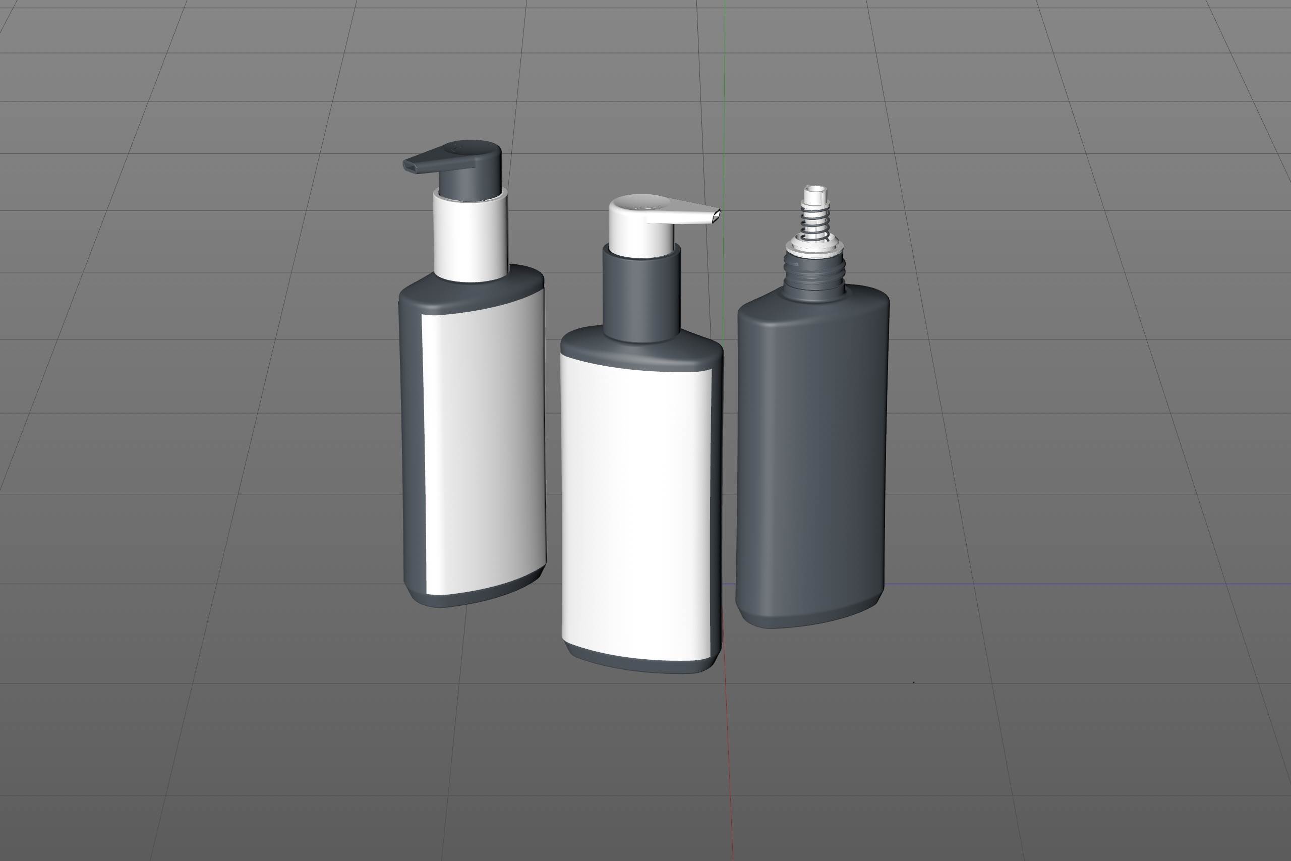 Wash Gel Plastic Bottle 200ml packaging 3D model