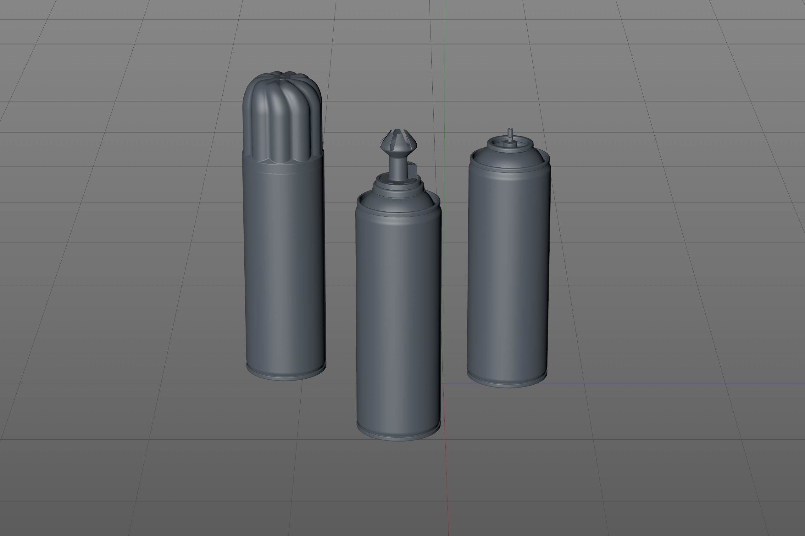 Packaging 3D model of the Whipped Cream Metal Bottle 250ml