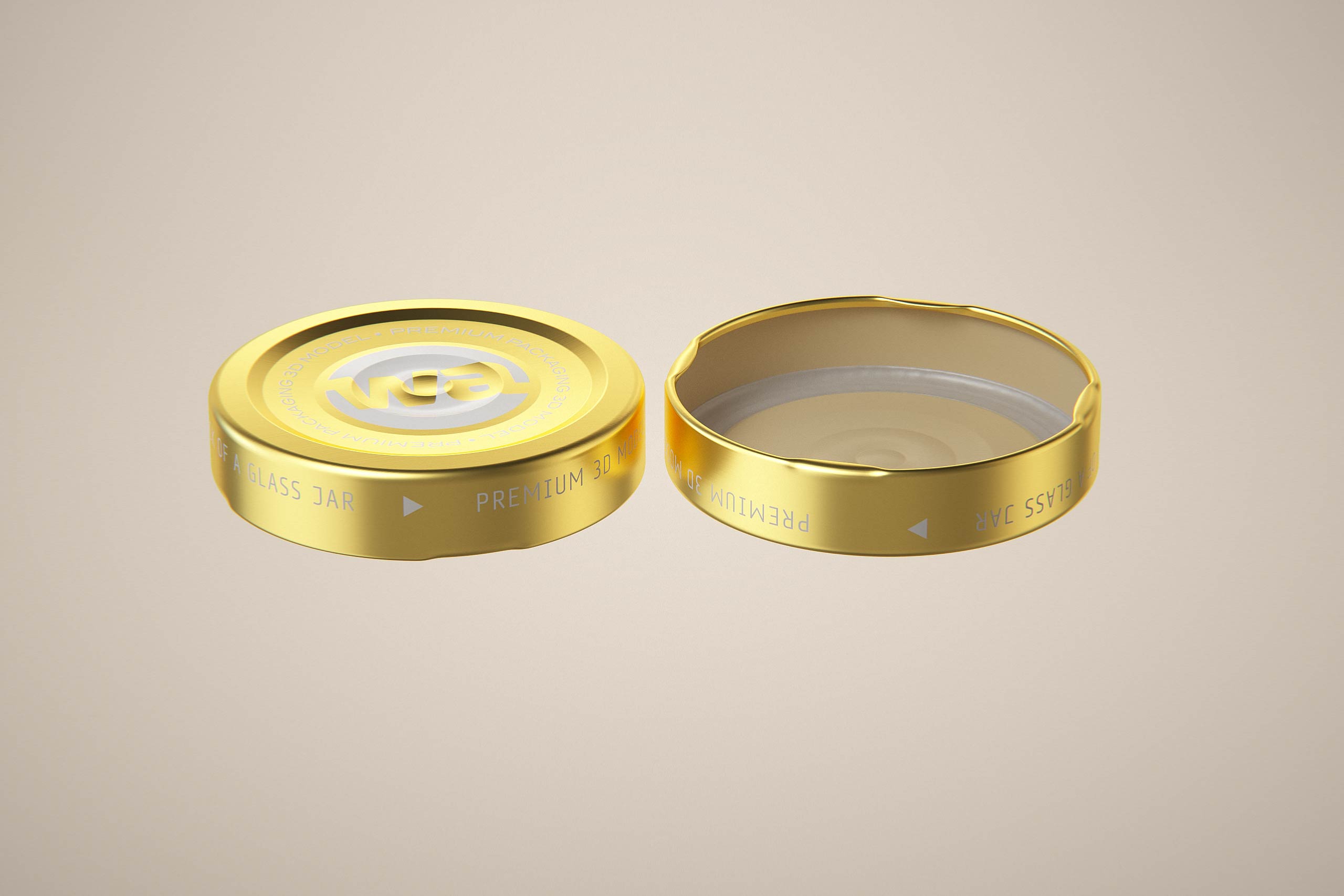 Acacia Honey Glass Jar 250g packaging 3D model