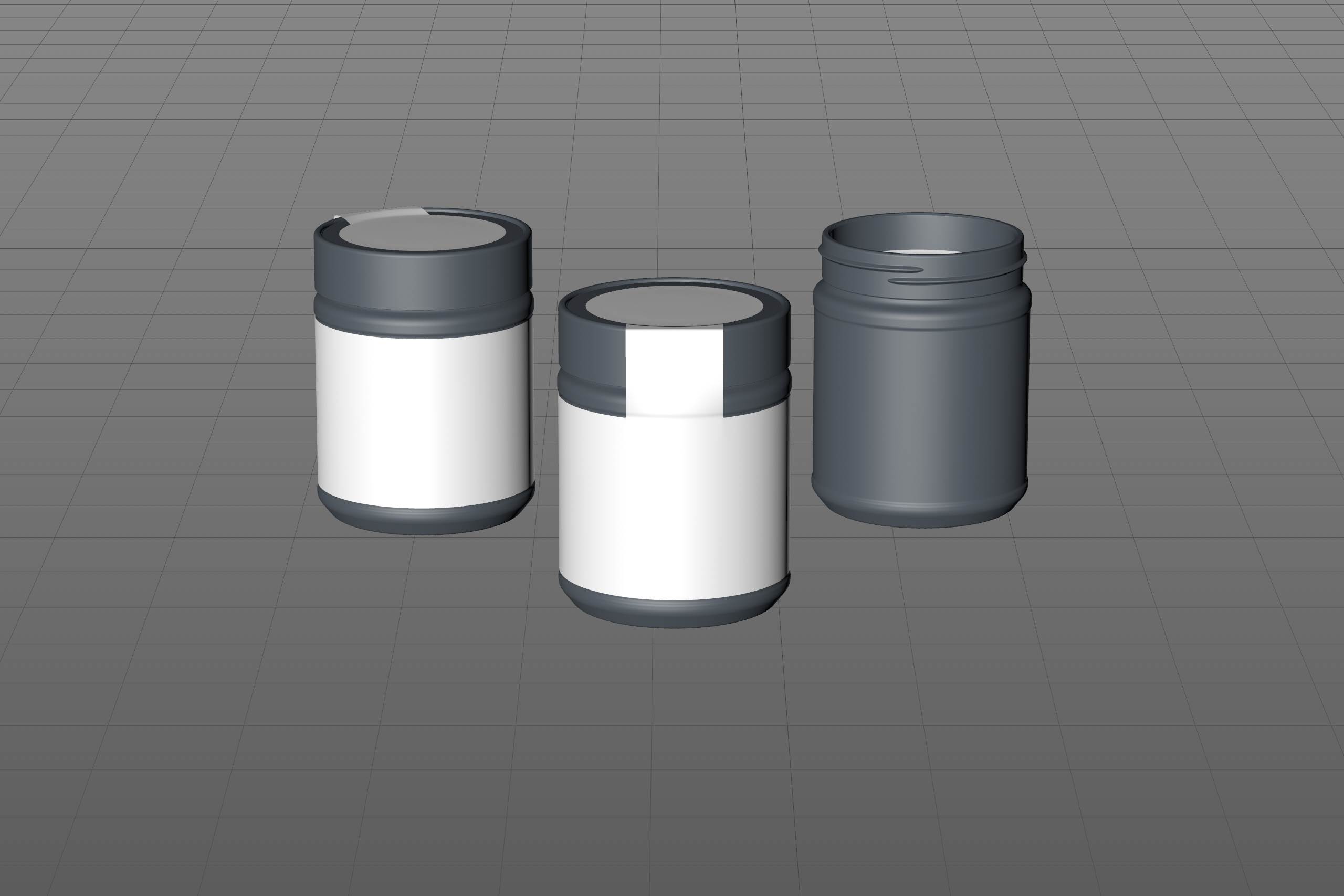 Acacia Honey Glass Jar 500g packaging 3d model