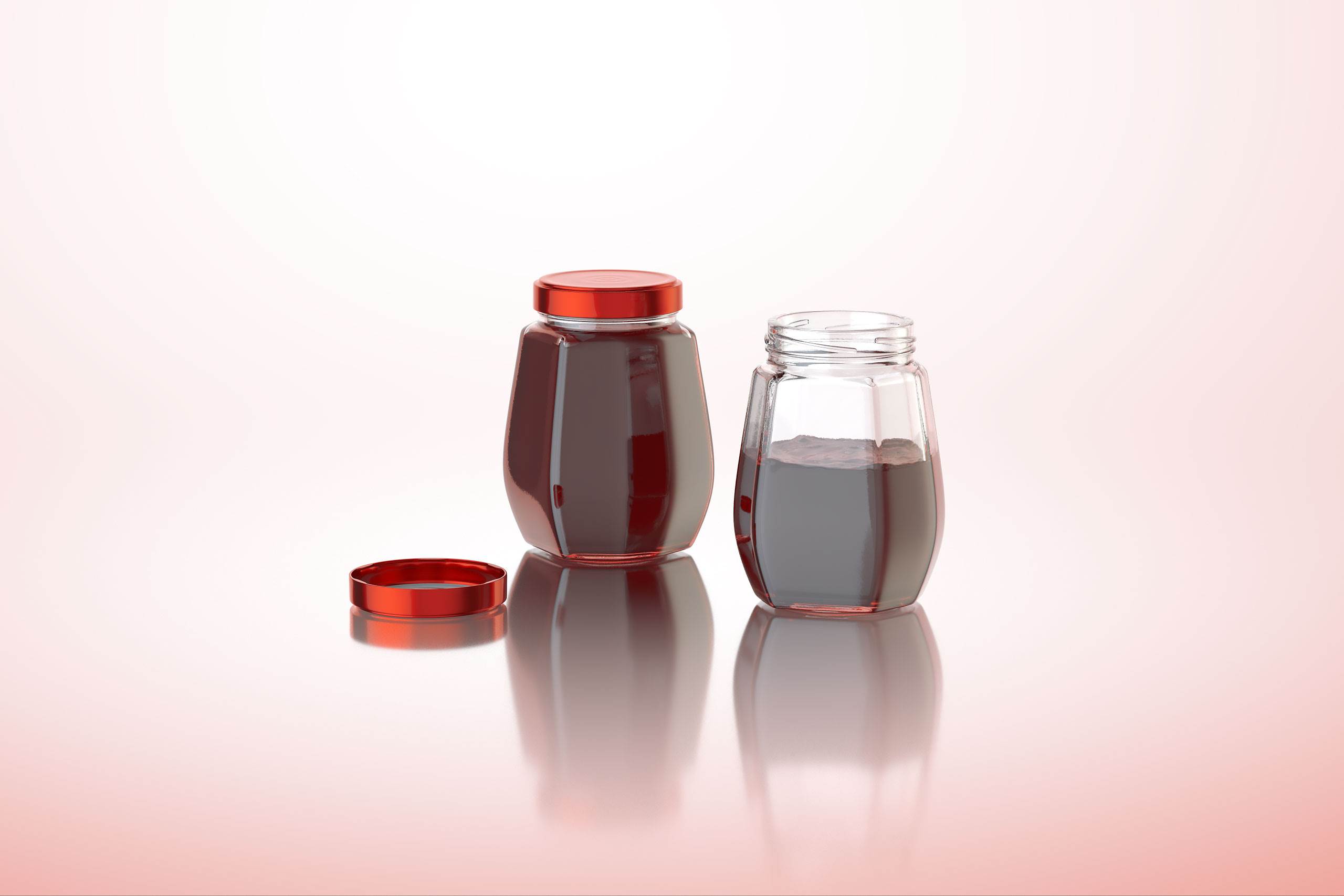 Berries - packaging 3d model of a jar for jam or jelly