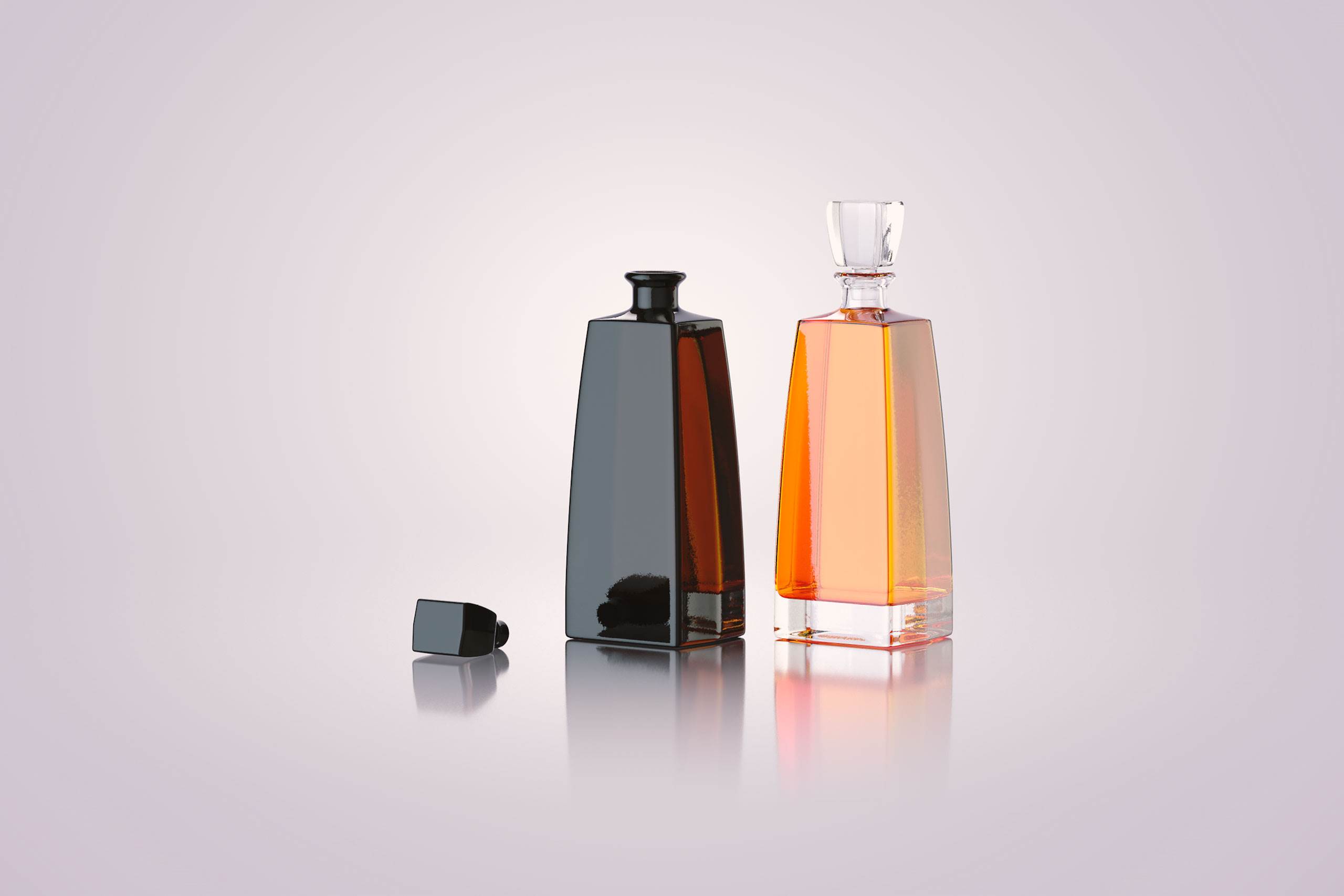 BOSS - 3d model of a glass bottle for alcohol products