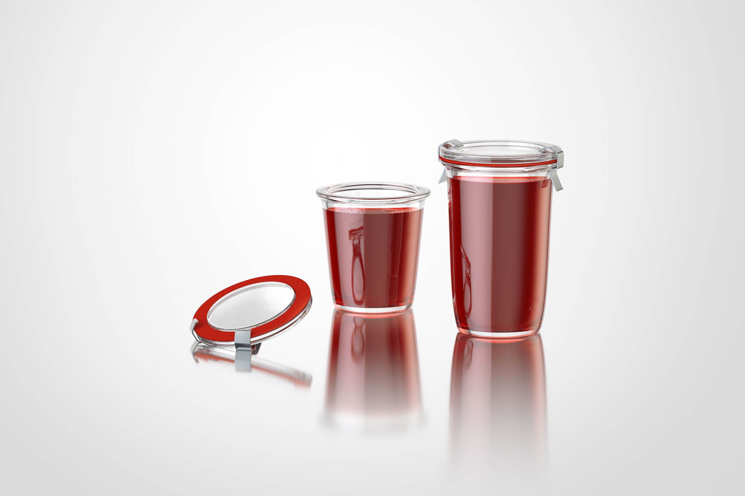 Jam - packaging 3d model of jars for jam or jelly