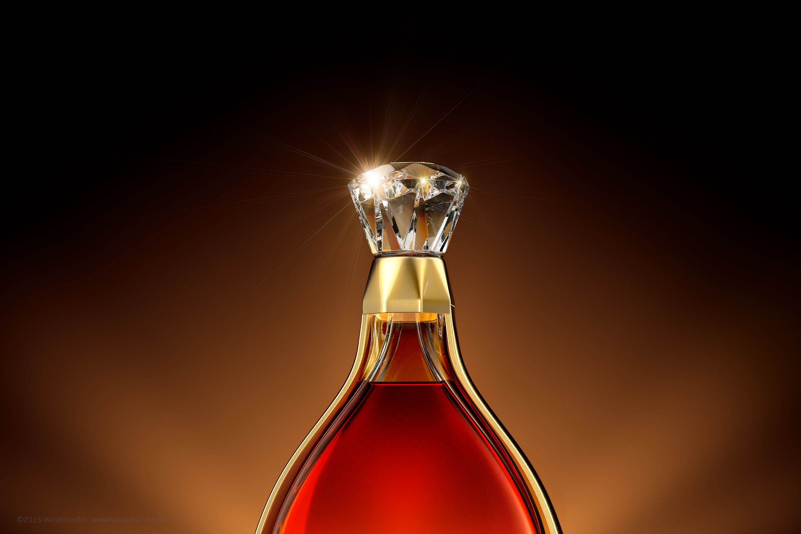 L'essence de Courvoisier - packaging 3D model and scene