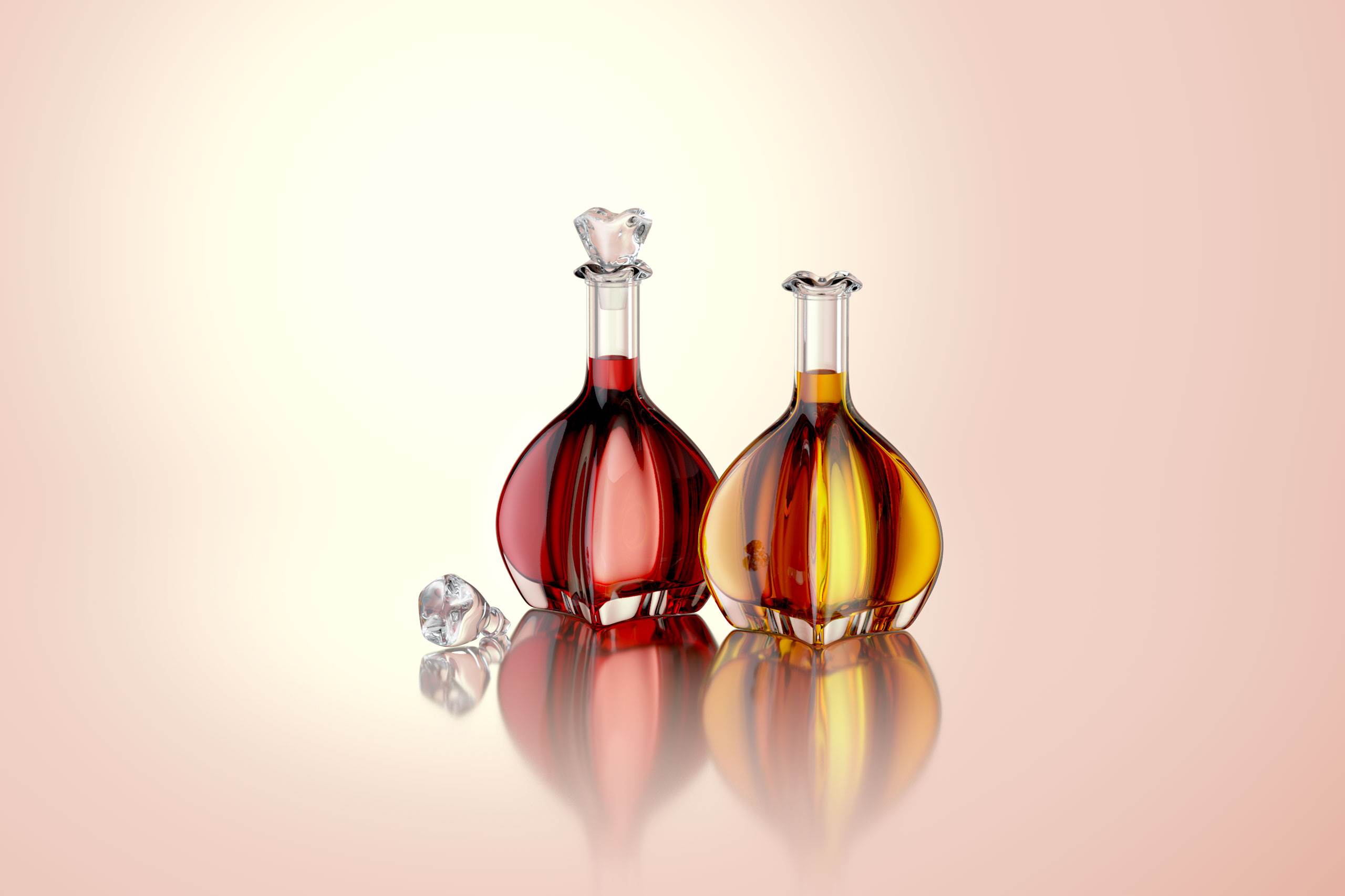 Lily - packaging 3d model of the bottle for oils, vinegar or wines