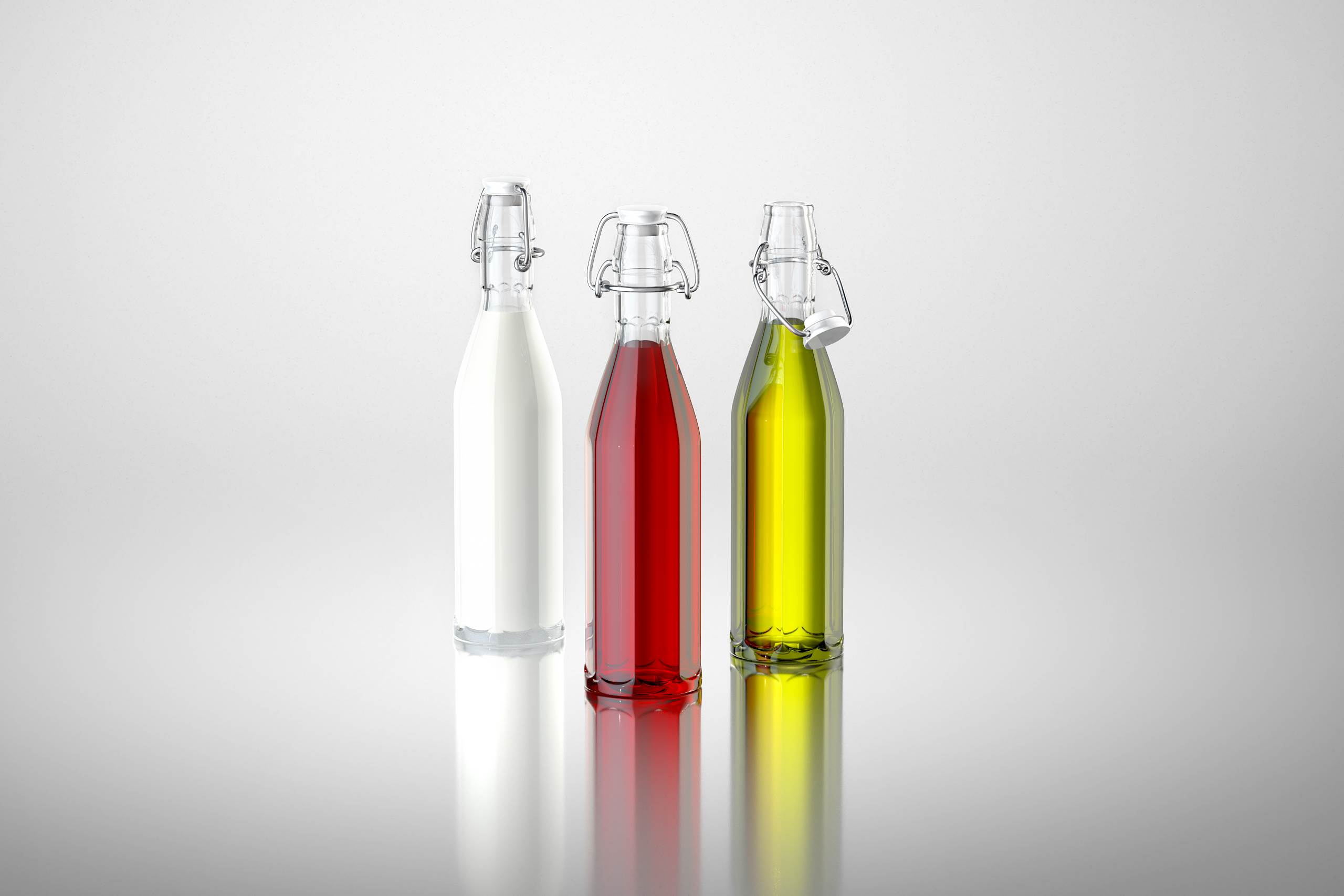 Maestro - packaging 3d model of a bottle for a wine, oil, milk or vinegar