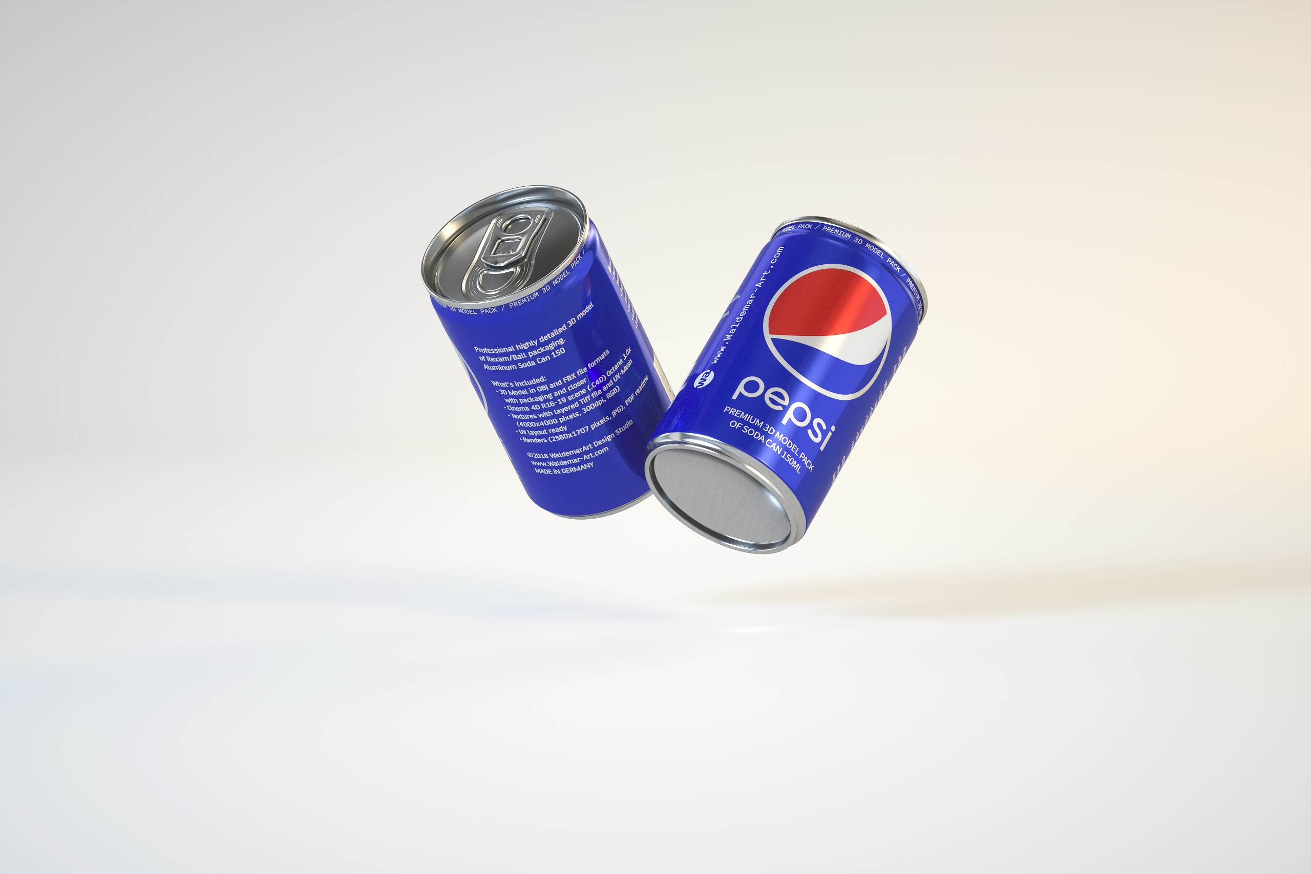 Ball/Rexam Soda Metal Can 150ml Premium 3D model pack