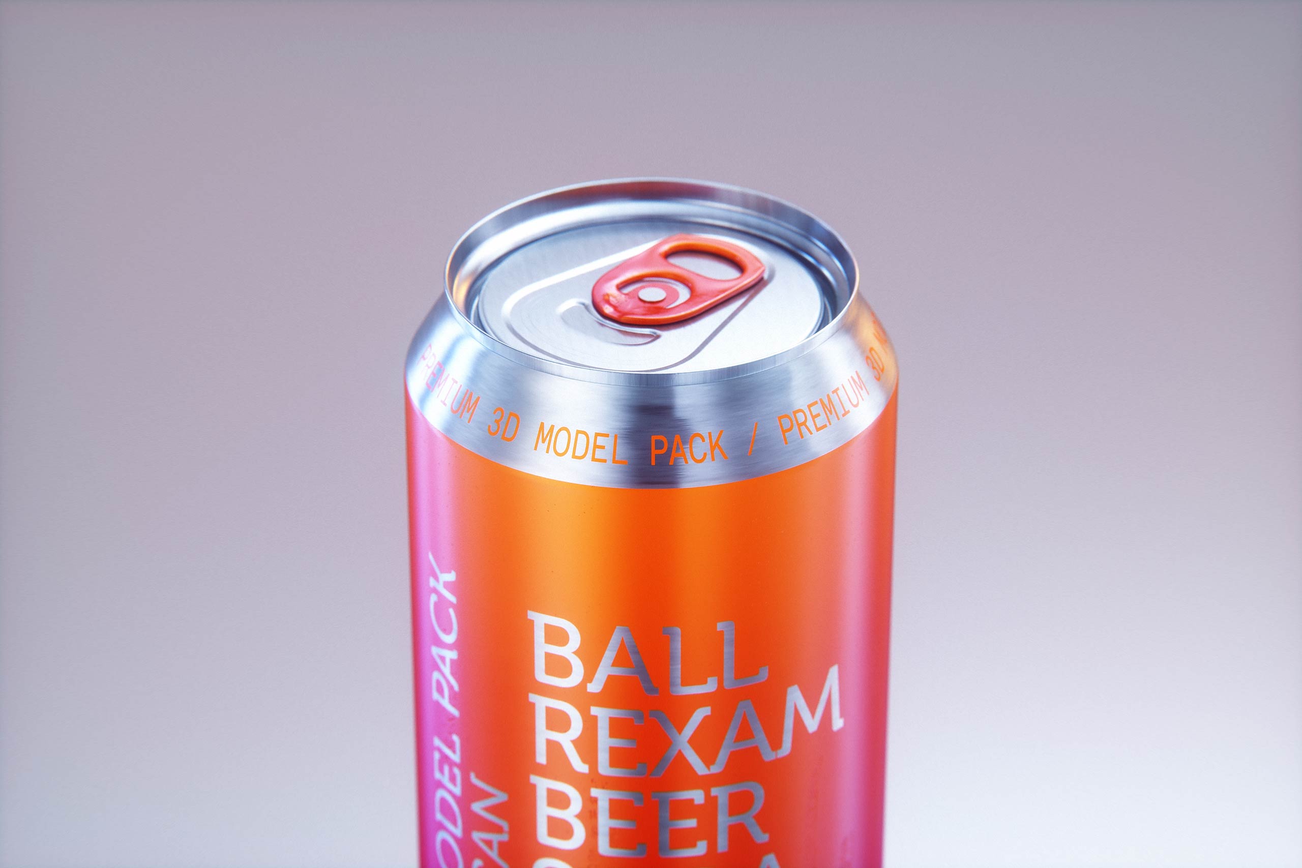 Metal Beer/Soda can 500ml with water droplets and condensation professional 3D model pack