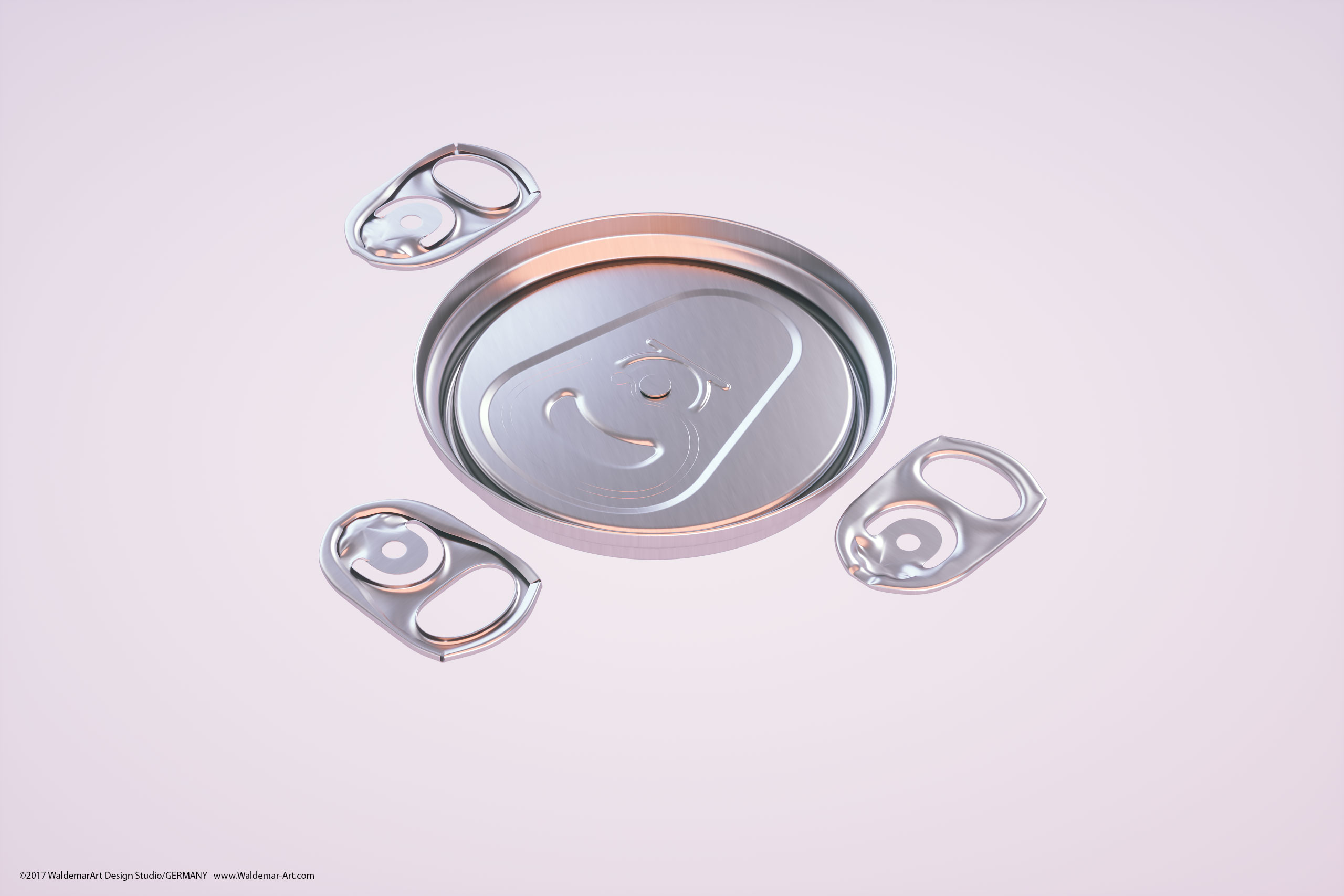 Metal Beer/Soda can 500ml with water droplets and condensation professional 3D model pack