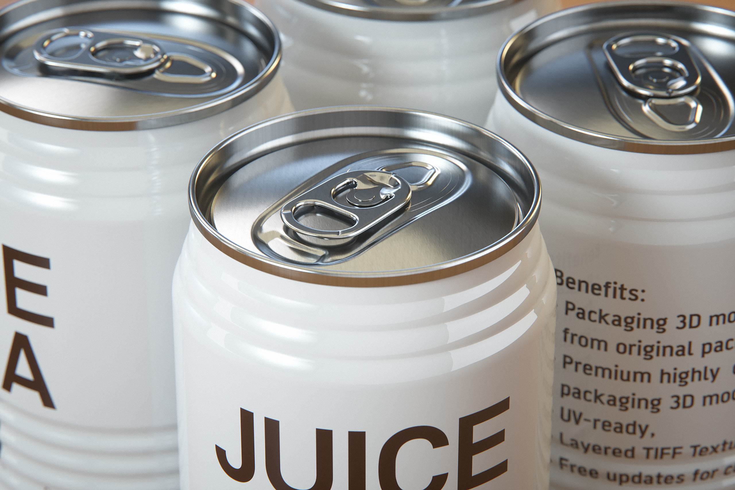 Juice Metal  Can 520ml Premium packaging 3D model pack