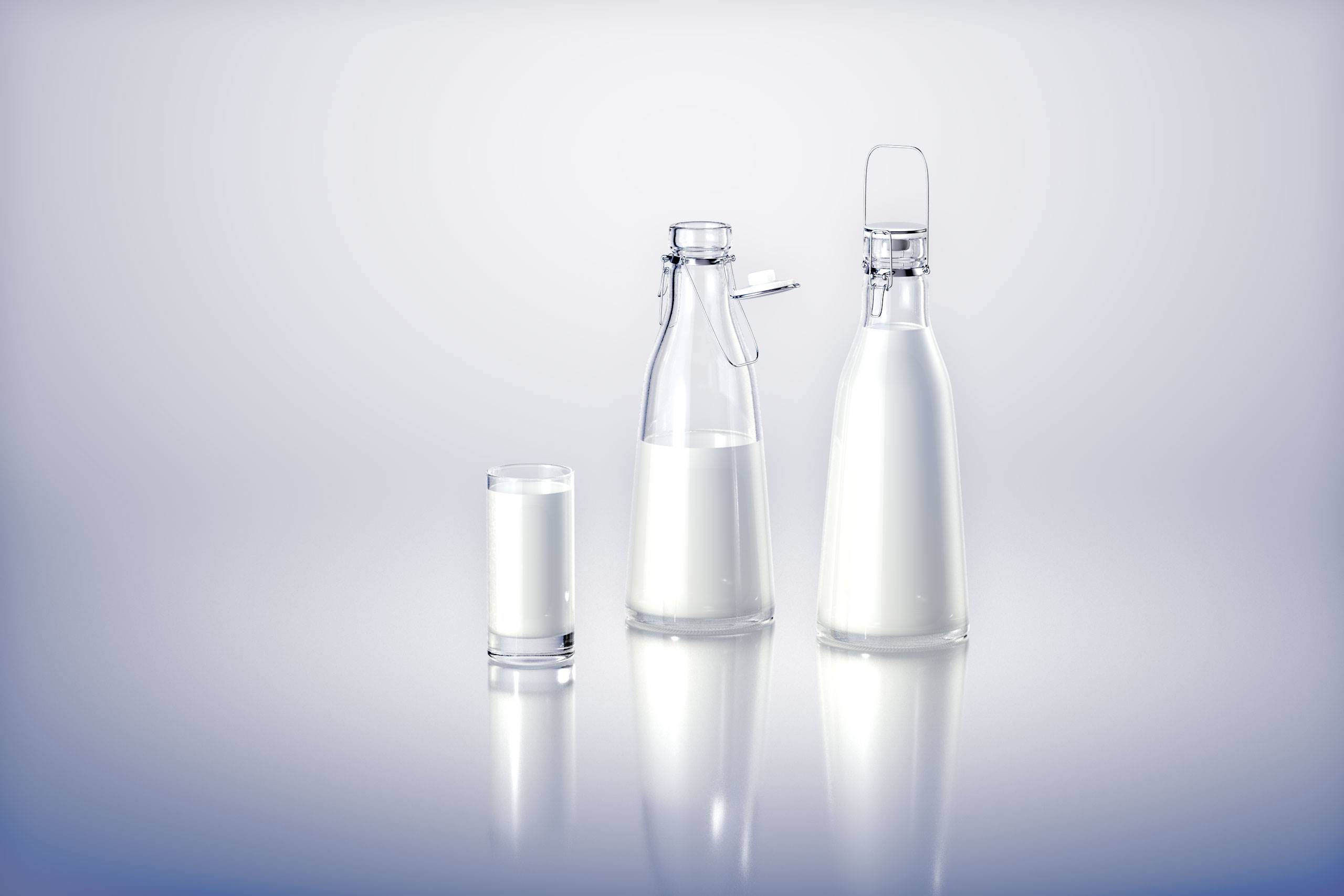 Milky-Wilky - packaging 3d model of a bottle for a milk