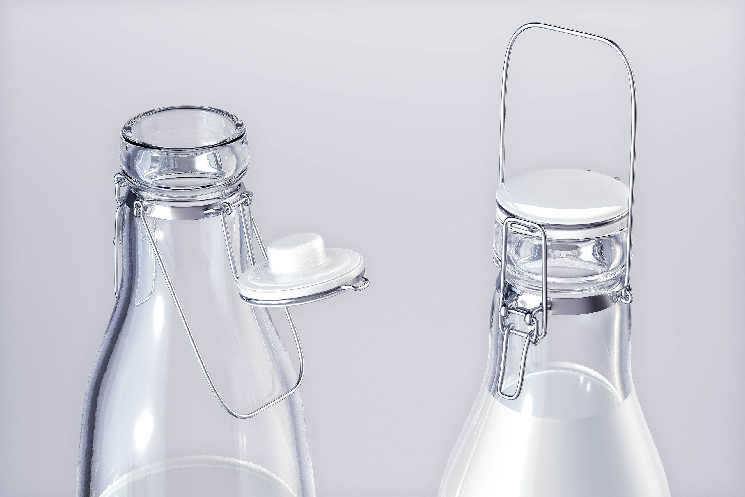 Milky-Wilky - packaging 3d model of a bottle for a milk