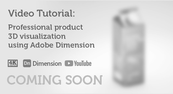 YouTube Video Tutorial: Professional product 3D visualization using Adobe Dimension