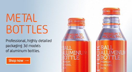  Aluminum and metal bottles Alumitek packaging 3d models for Download