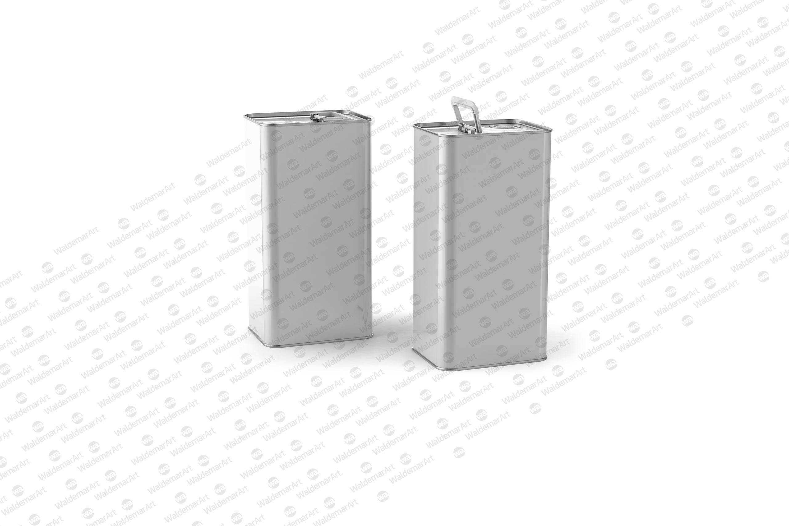 Olive Oil Metal Can 3Le Mockup Back Front Side View 2 pak