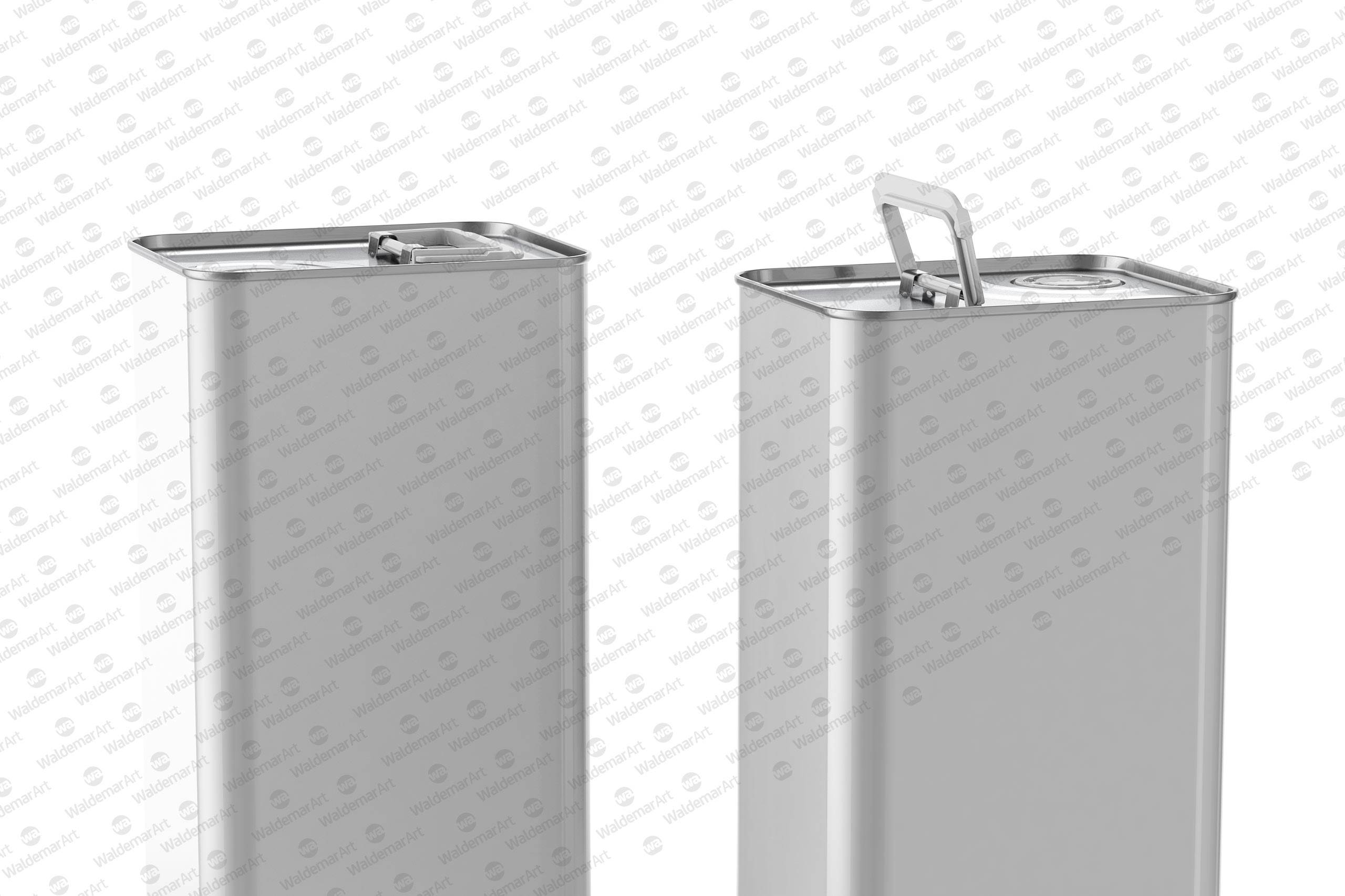 Olive Oil Metal Can 3Le Mockup Back Front Side View 2 pak