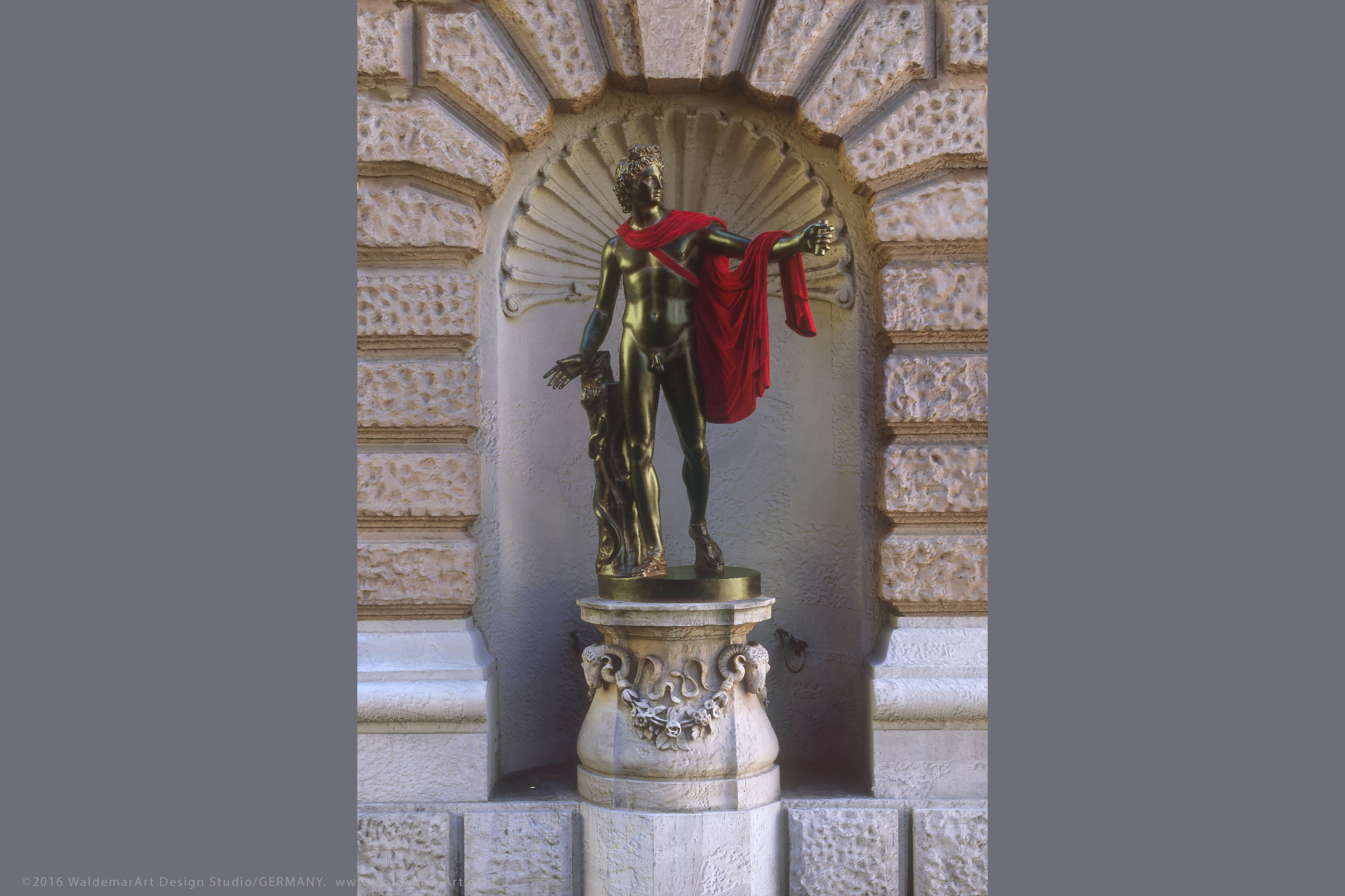 Apollo Belveder 3D scanned sculpture (Octane render)