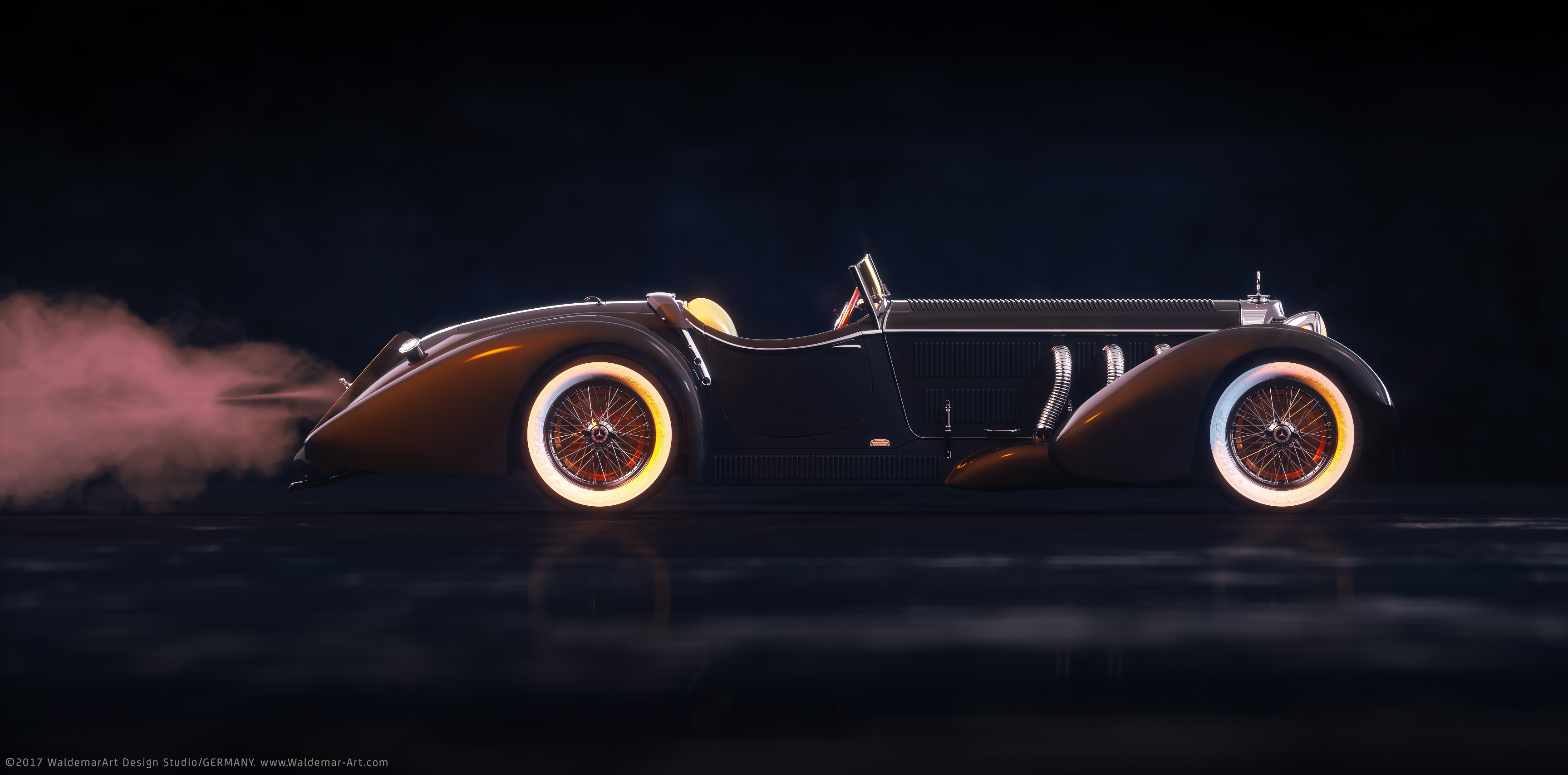 Mercedes-Benz Roadster 1930 3D visualization (Octane Render)