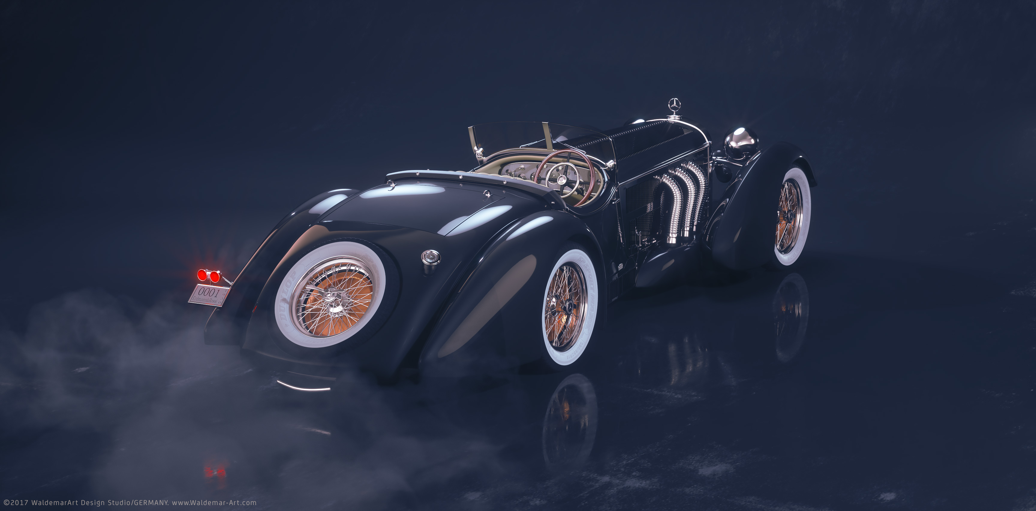 Mercedes-Benz Roadster 1930 3D visualization (Octane Render)