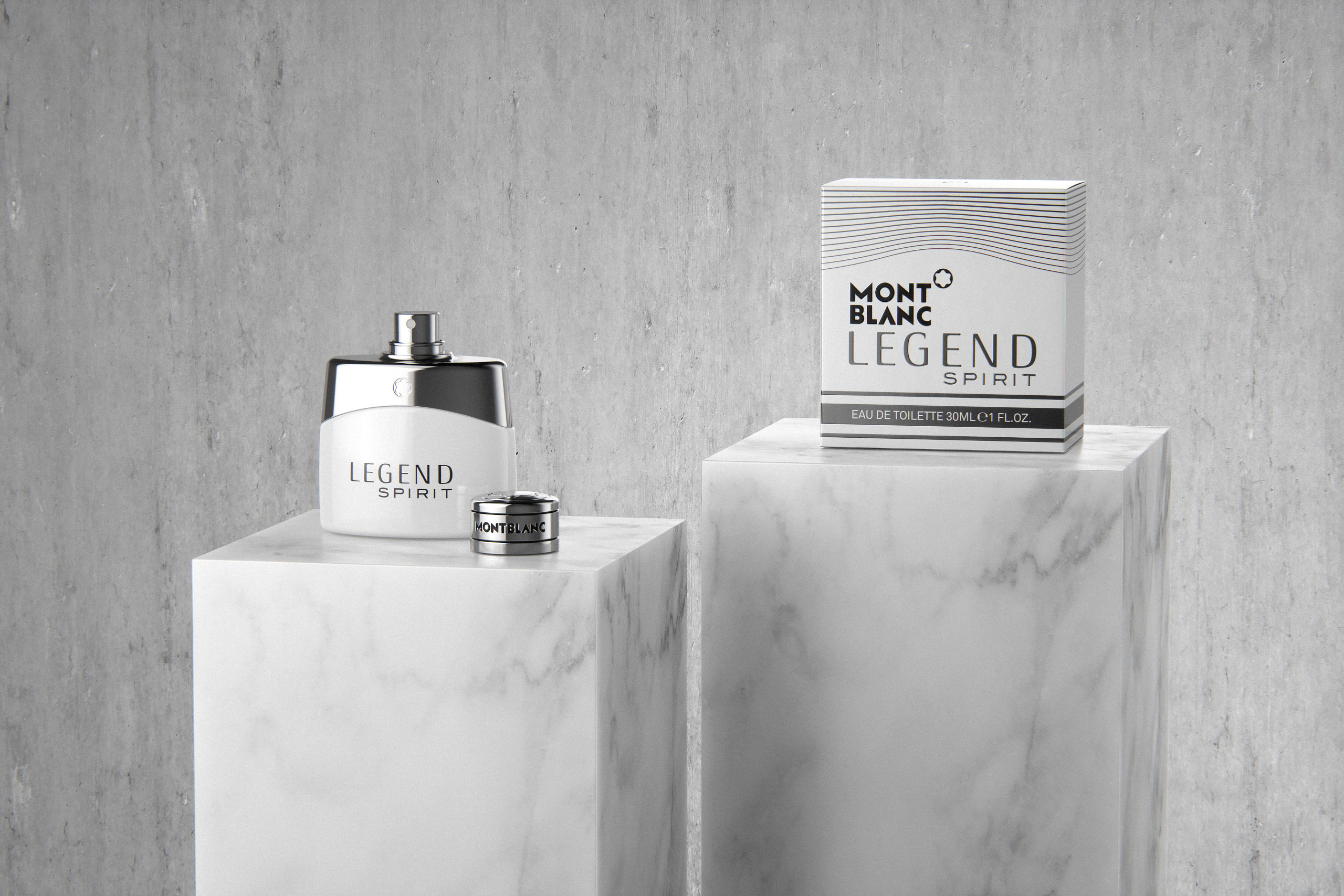 Montblanc Legend Spirit product 3d visualization