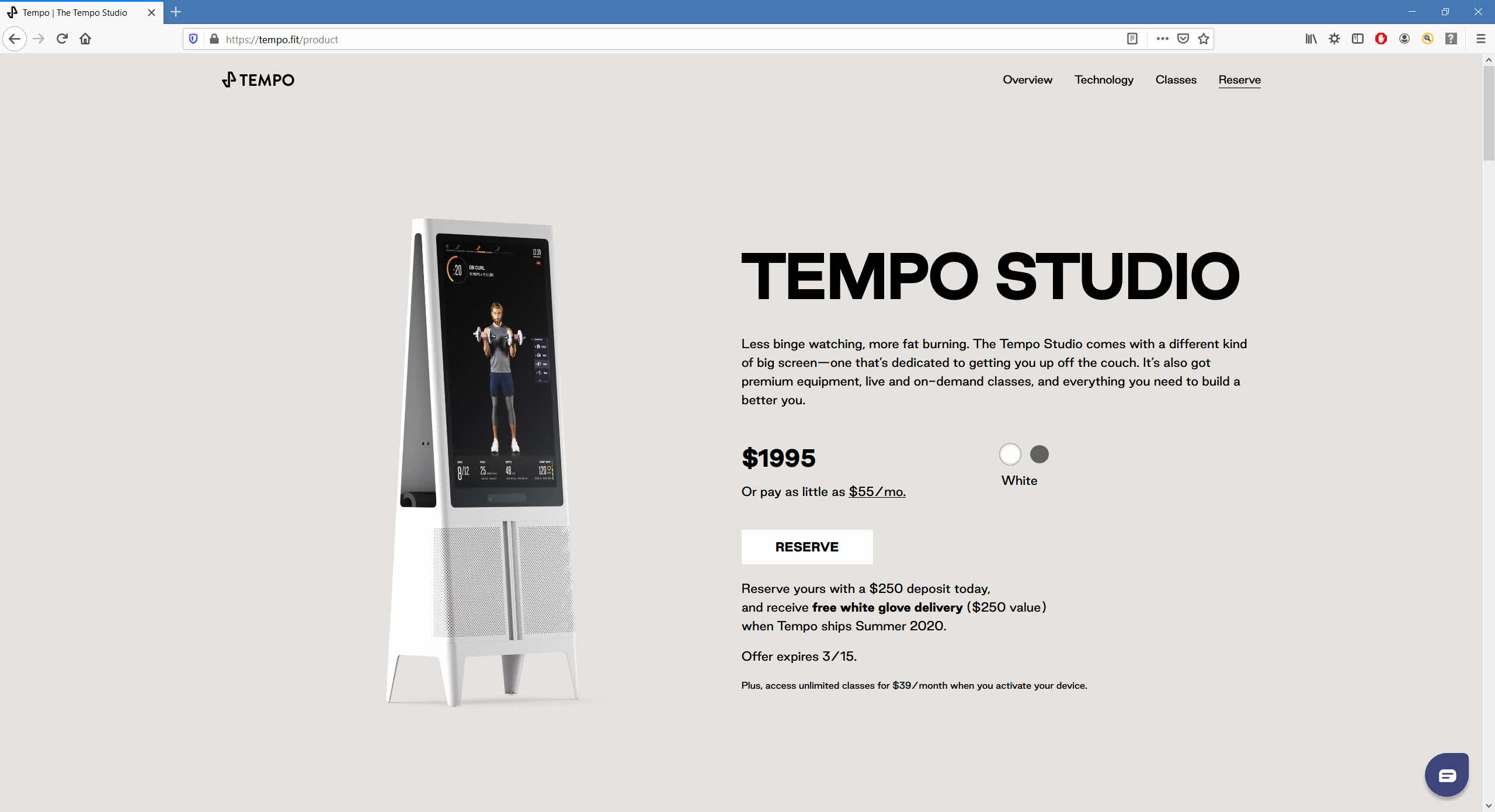 PIVOT (TEMPO) Product 3D visualization