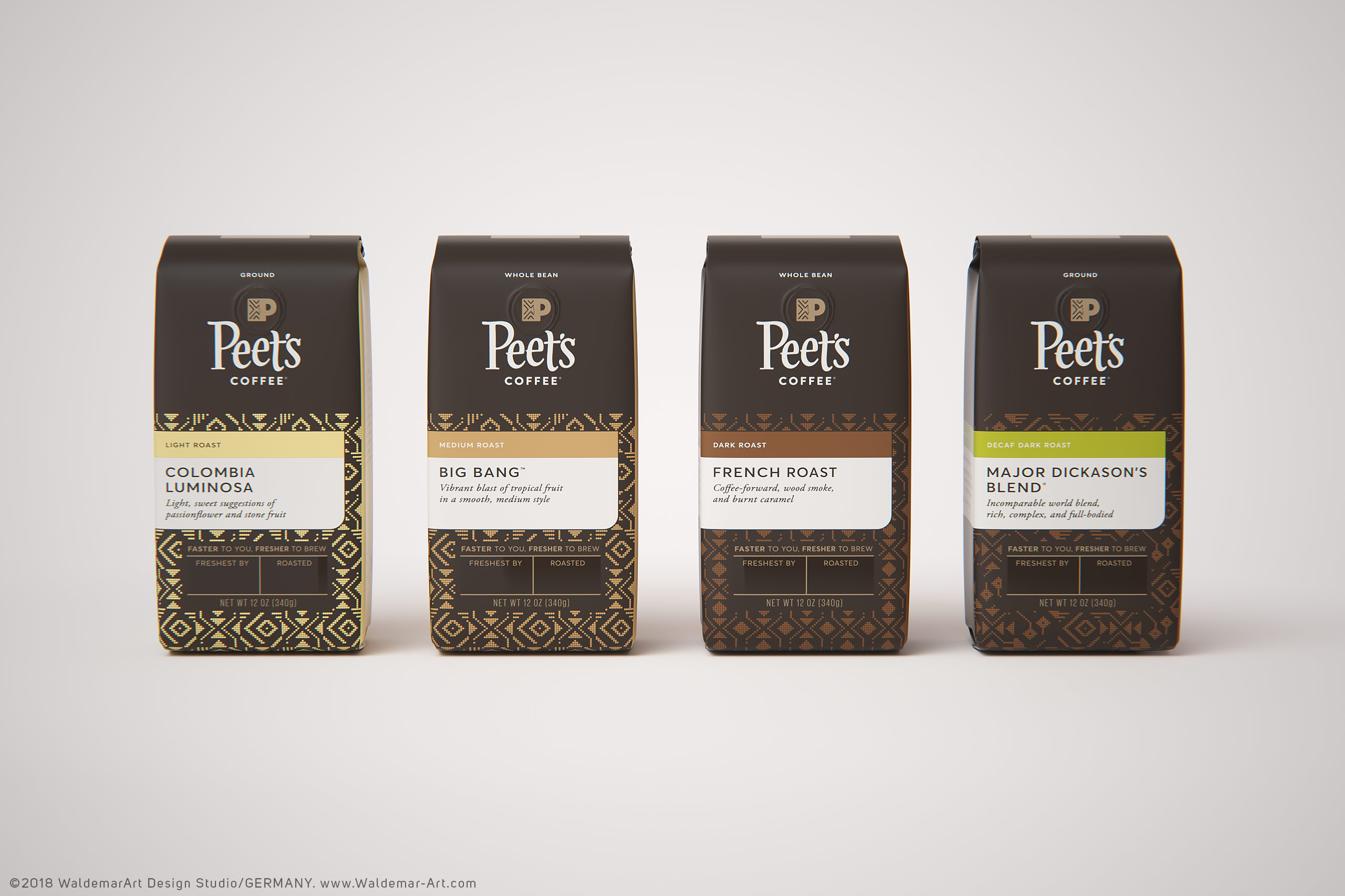 Peet's Coffee product 3D visualization