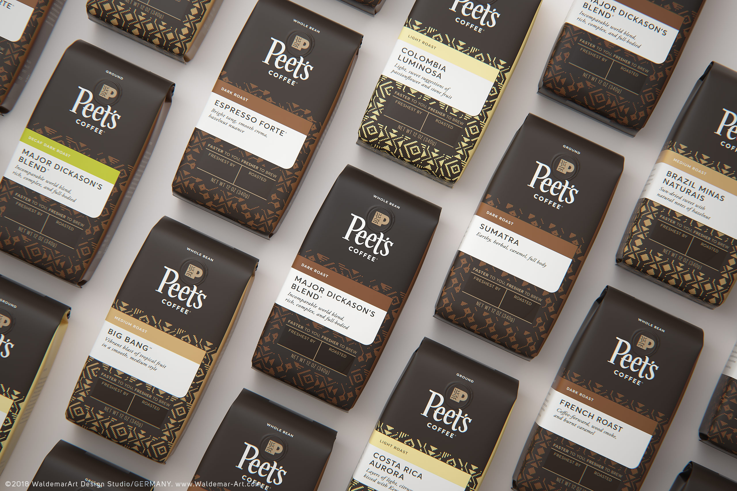 Peet's Coffee product 3D visualization