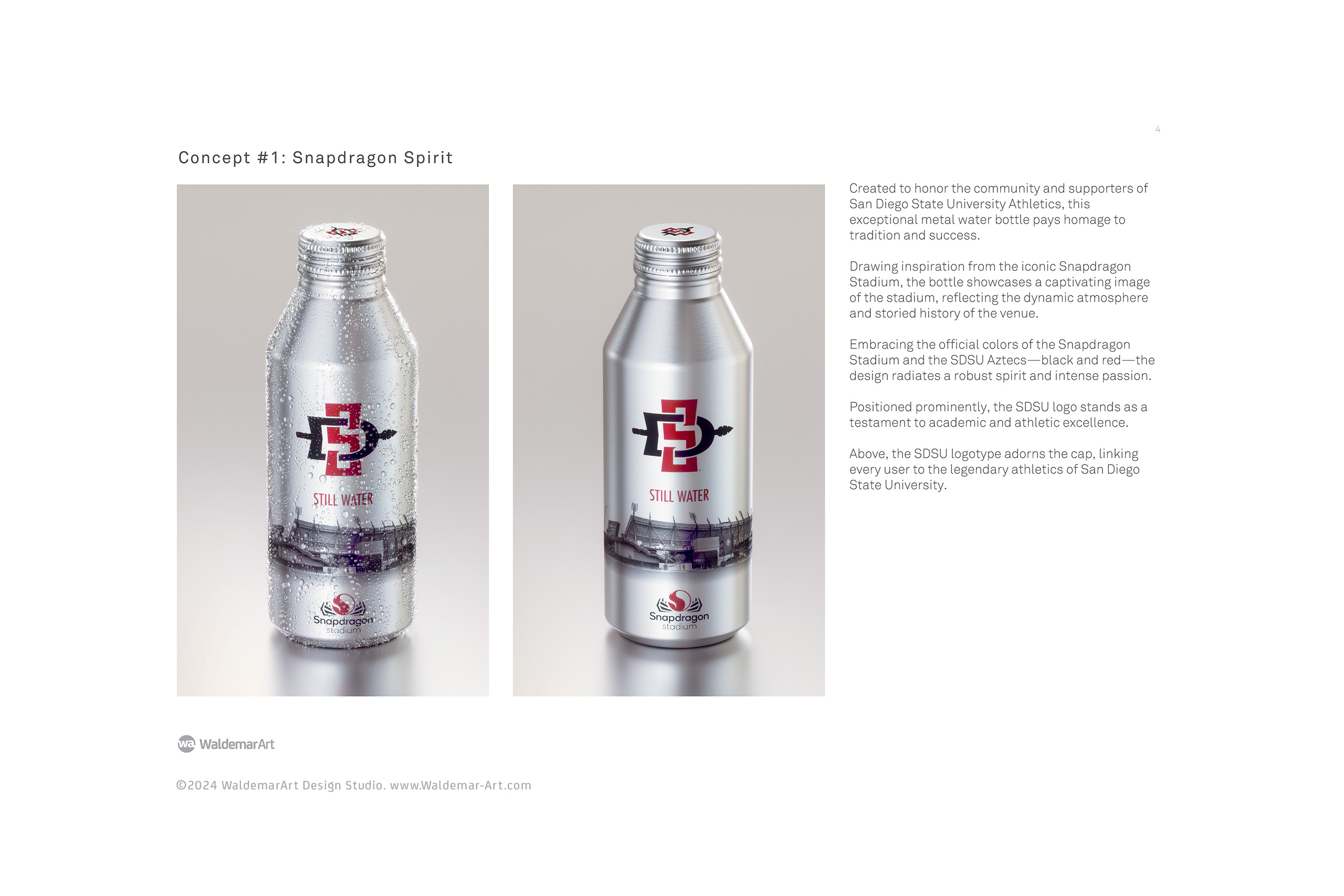 San Diego State University Athletics - Still Water Label Design