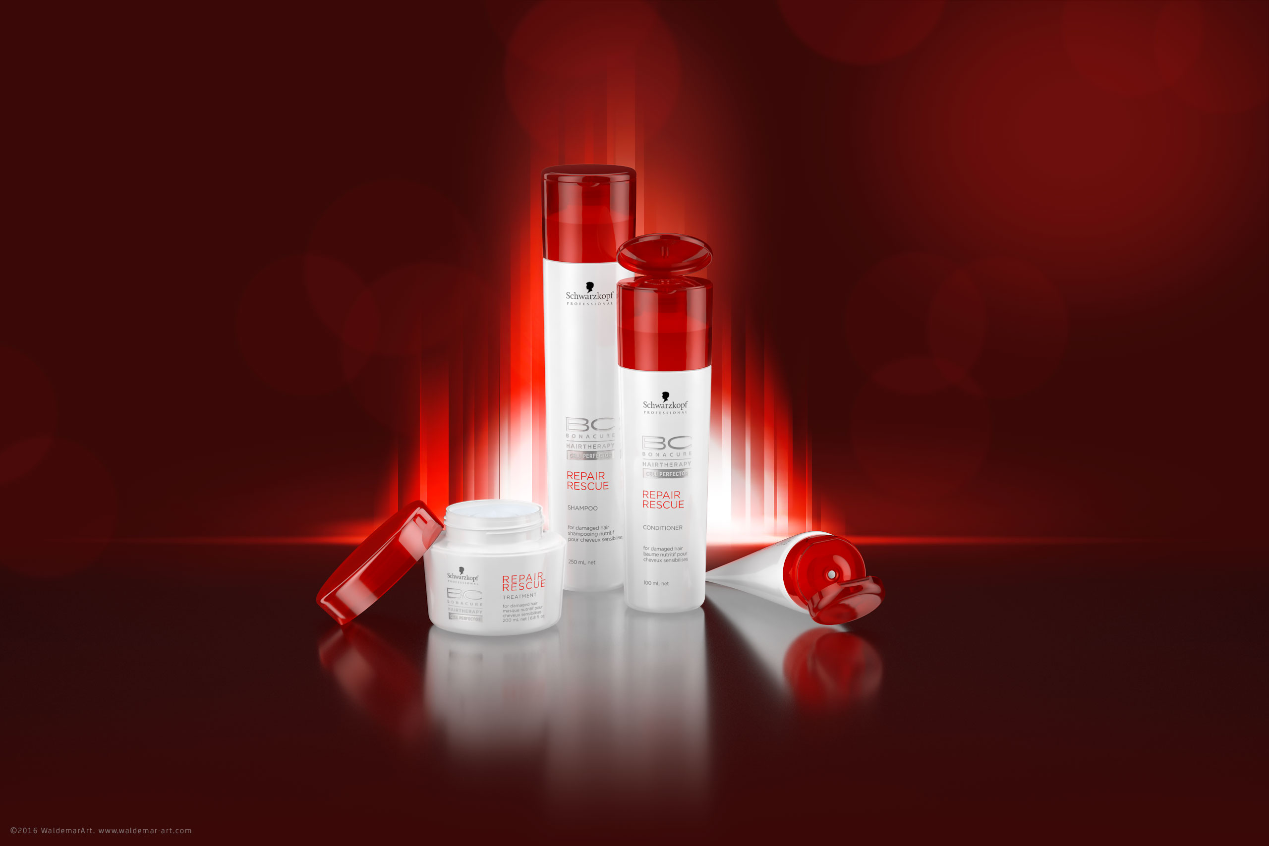 Package 3D visualization of Schwarzkopf BC Repair Rescue