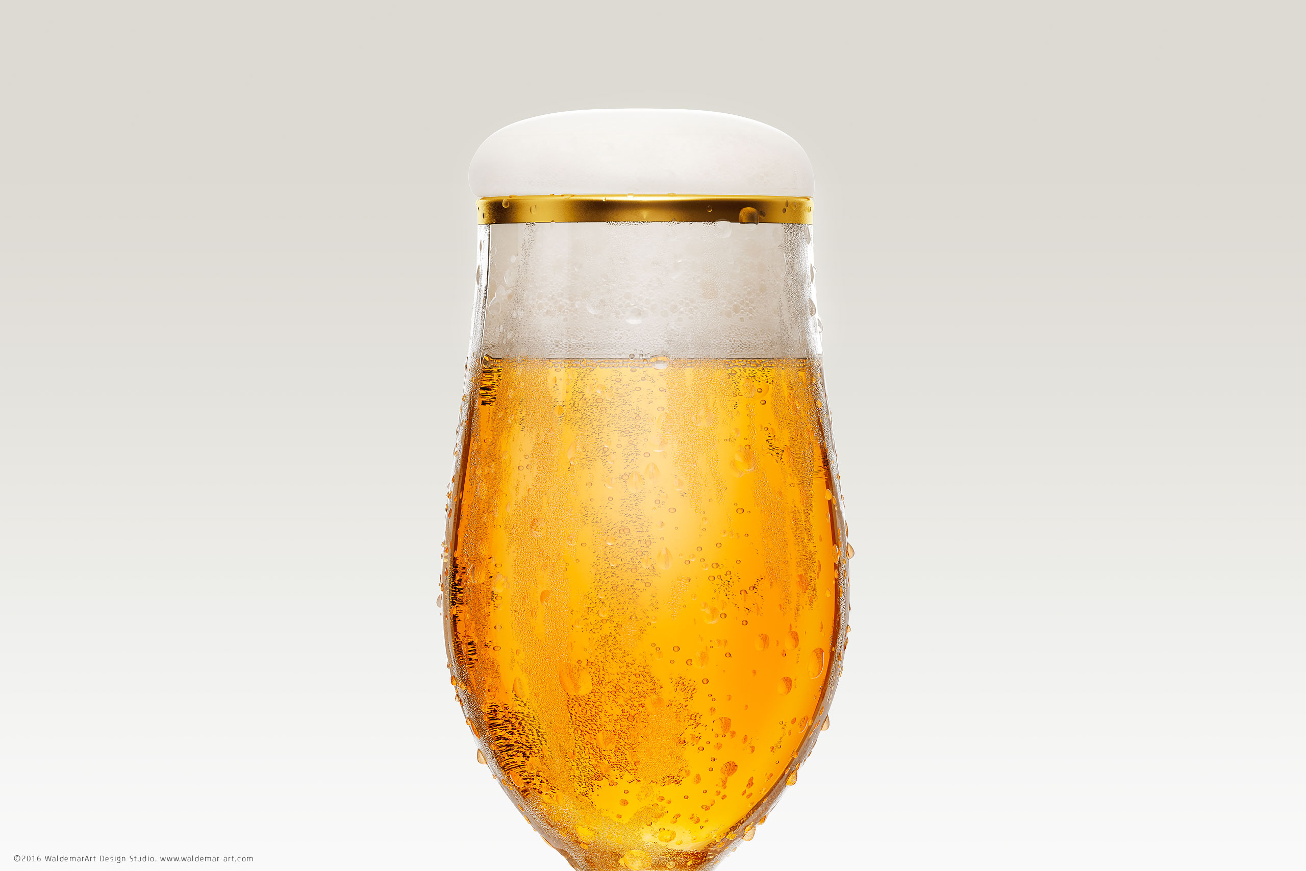 Beer Glass - 3D visualization, product shot
