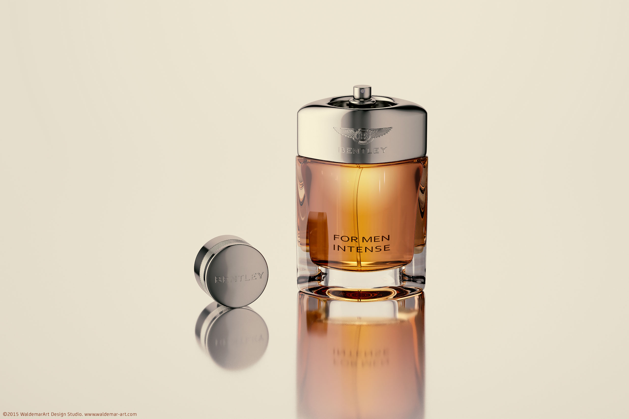 Packaging Shots (3D Visualization) of Bentley For Men Intense Perfume