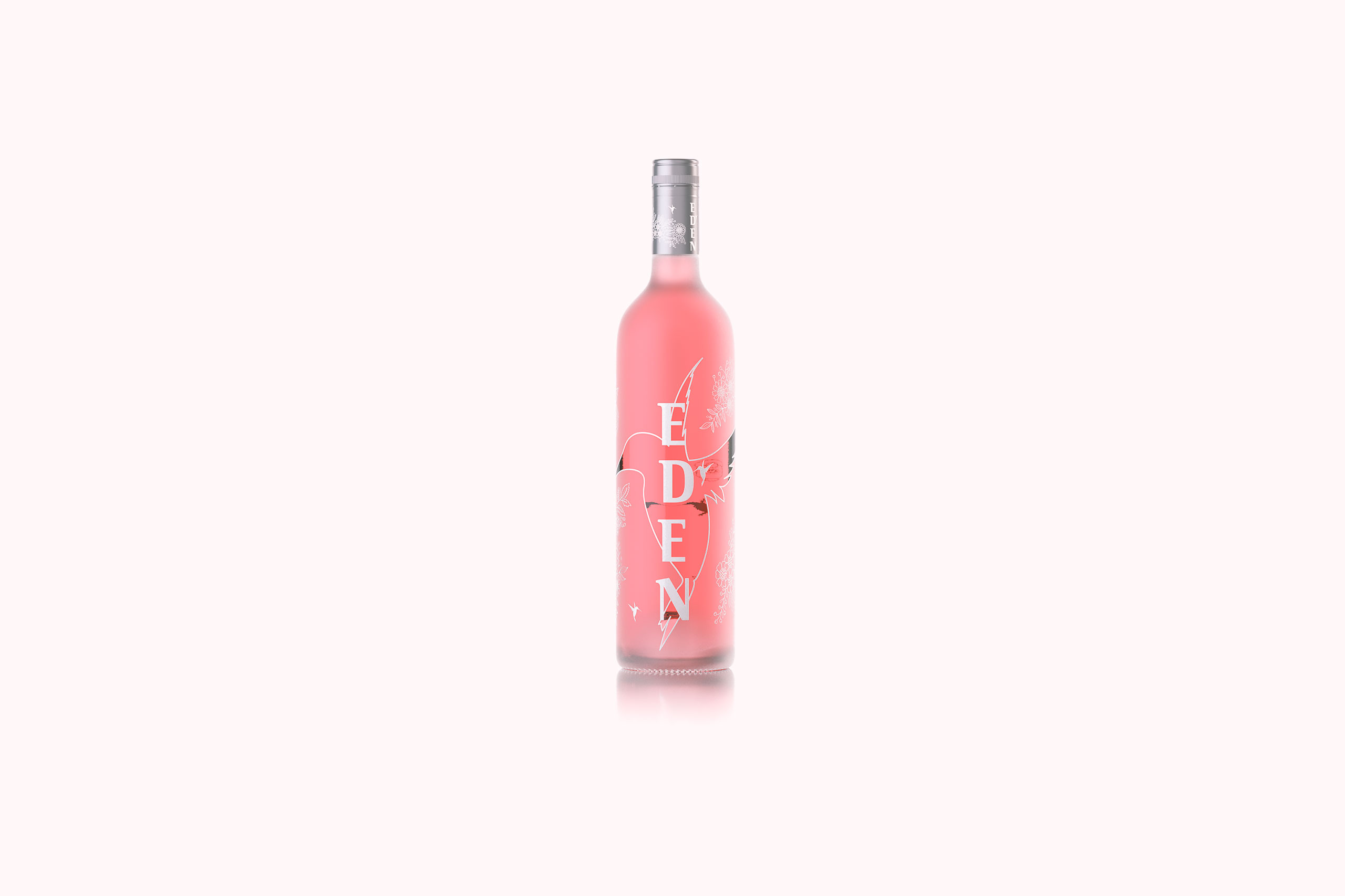 EDEN - packaging 3D visualization of the rose wine