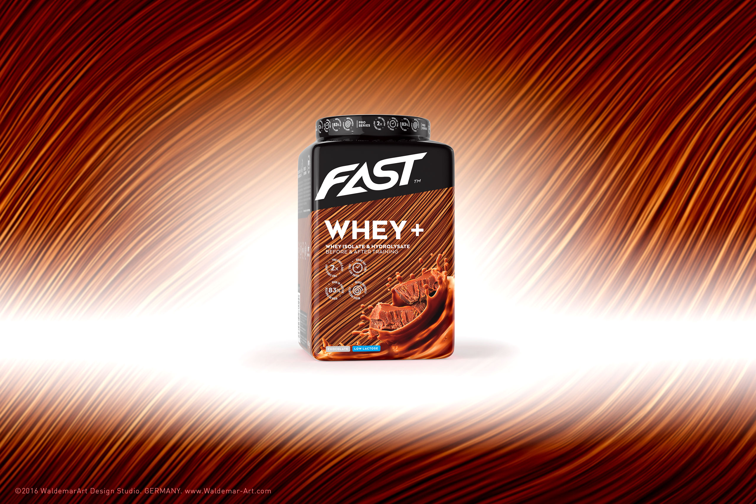 Product 3D Visualization - Fast WHEY+ Protein