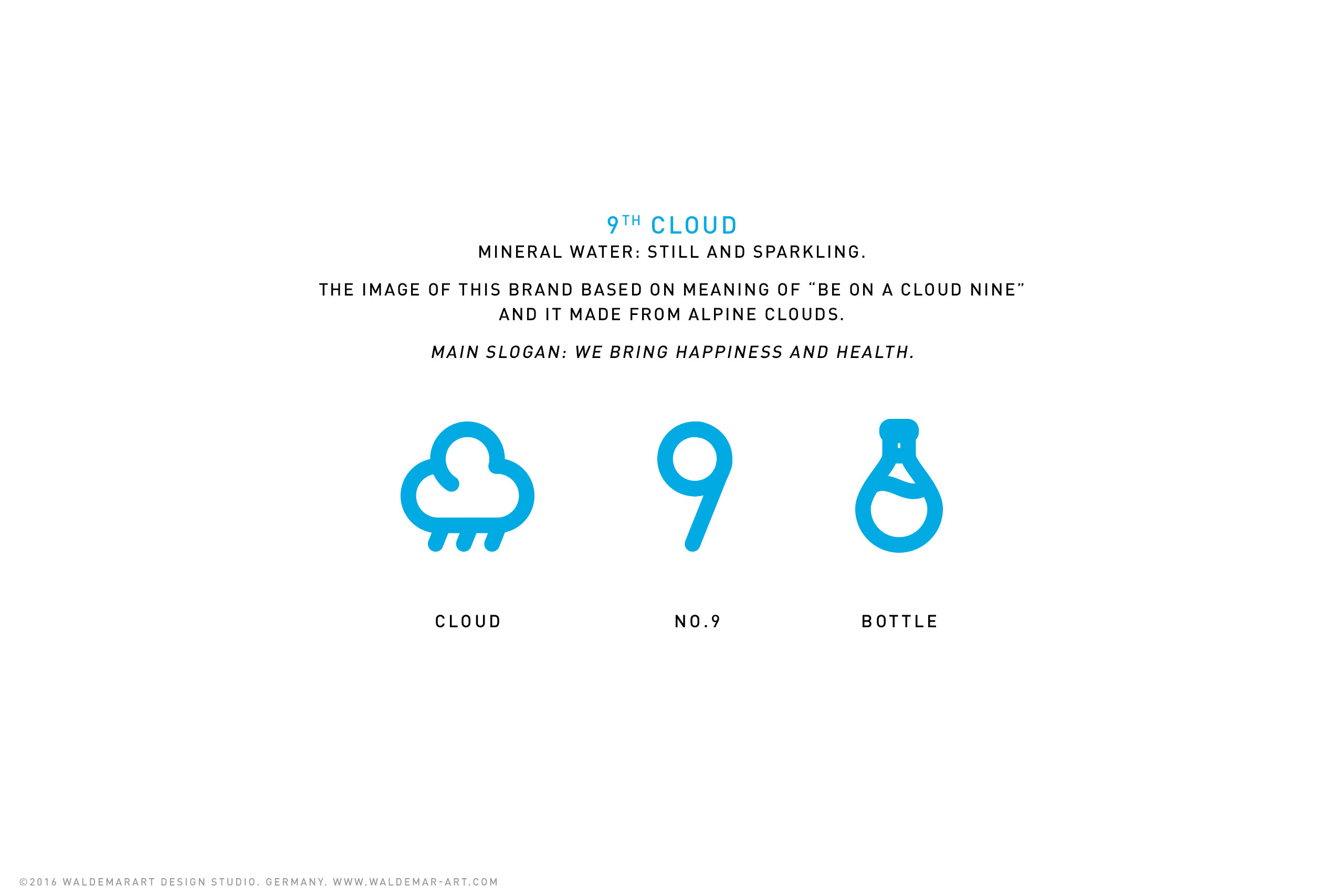 Ninth Cloud - Mineral water made from Alpine Clouds - Packaging Design