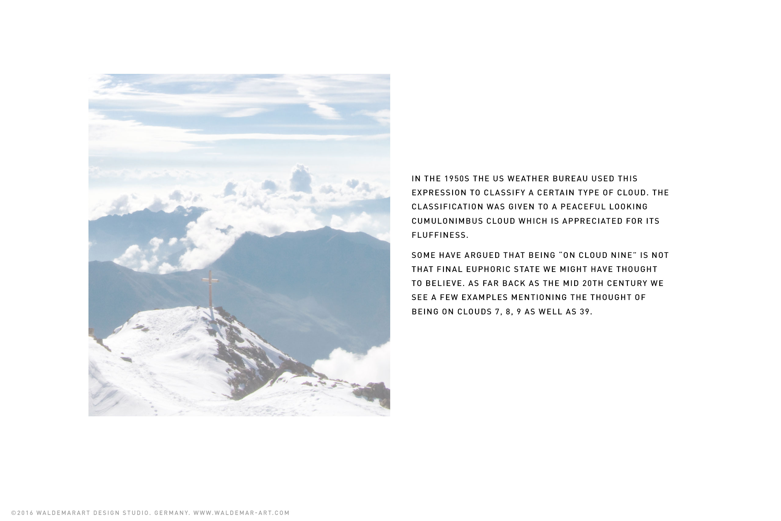 Ninth Cloud - Mineral water made from Alpine Clouds - Packaging Design