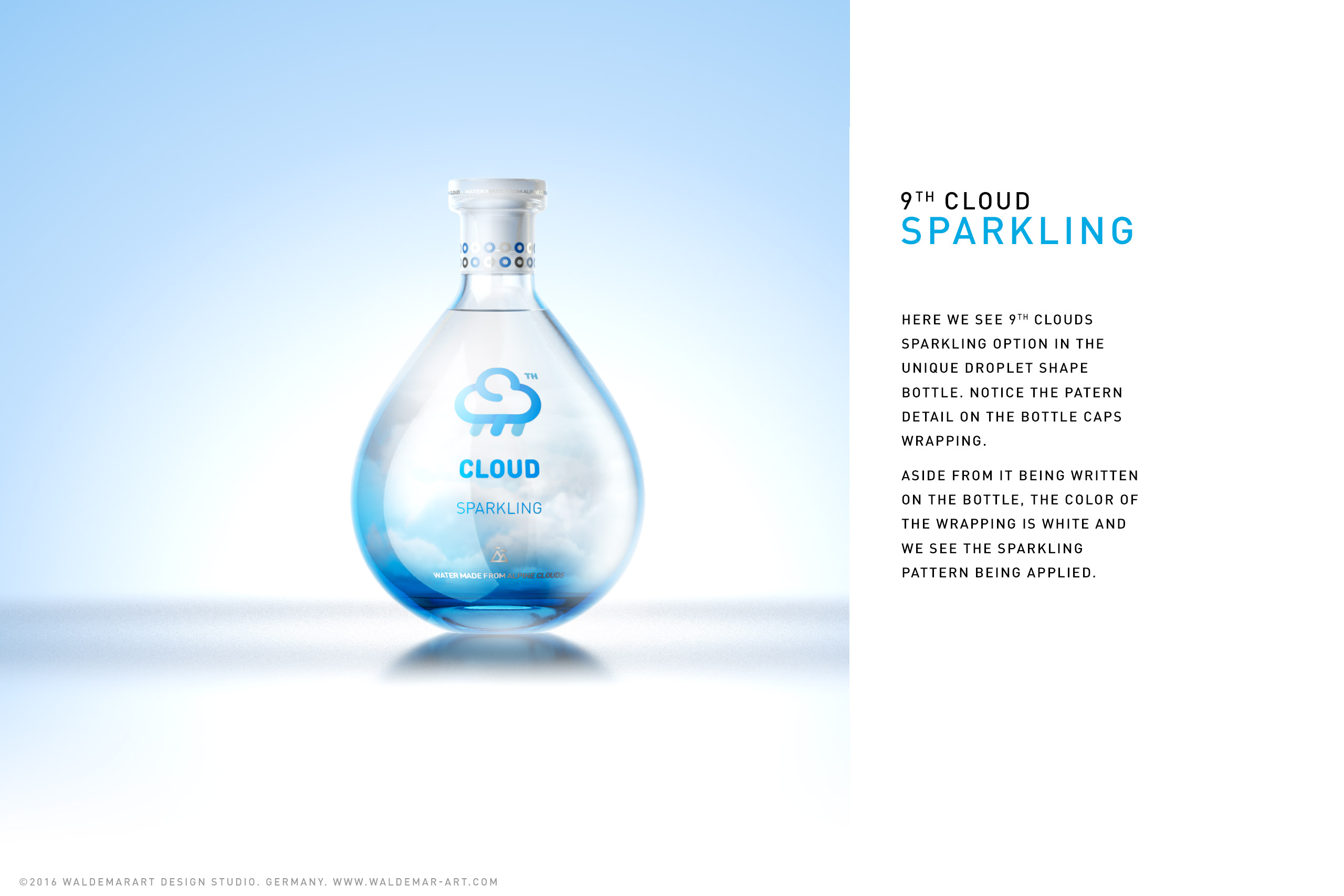 Ninth Cloud - Mineral water made from Alpine Clouds - Packaging Design