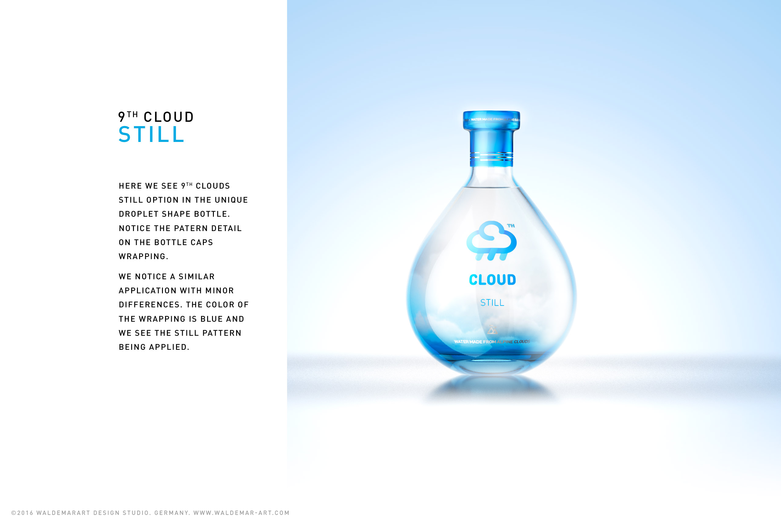 Ninth Cloud - Mineral water made from Alpine Clouds - Packaging Design