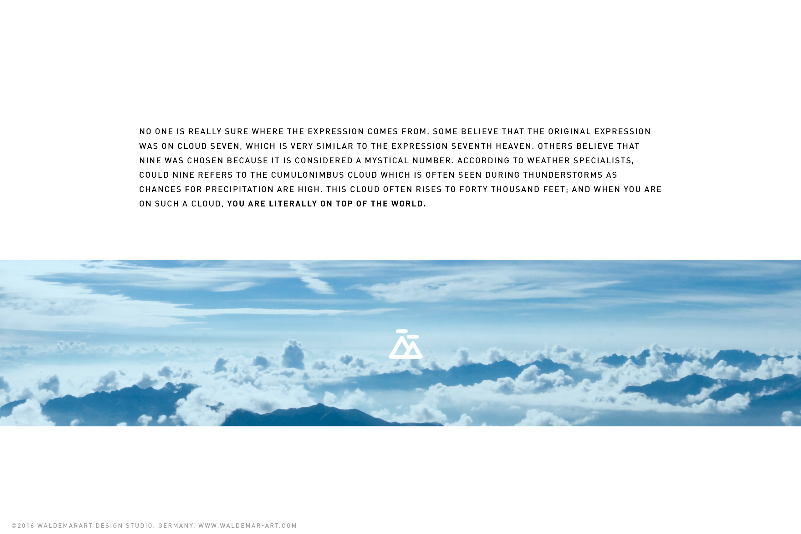 Ninth Cloud - Mineral water made from Alpine Clouds - Packaging Design