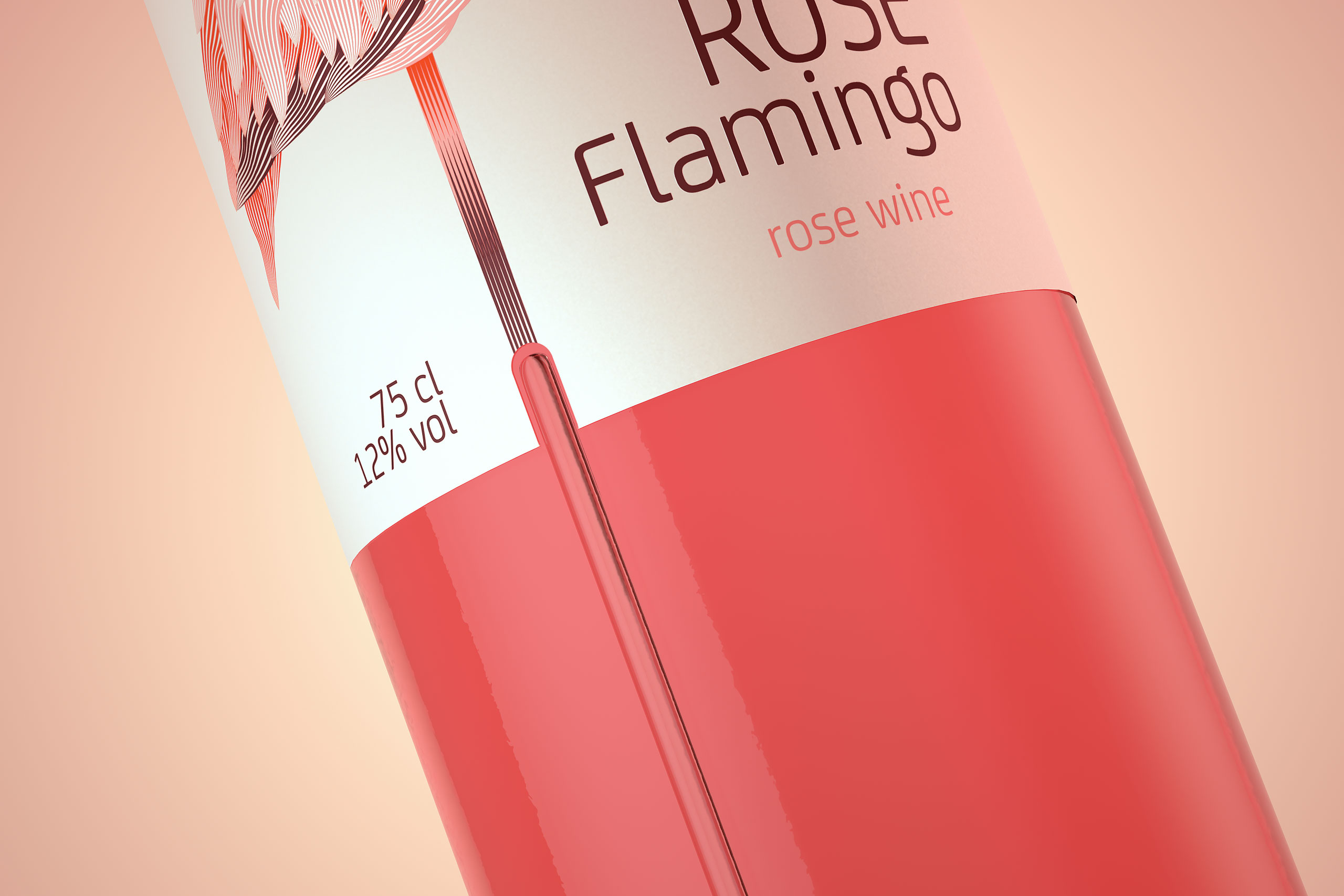 ROSE FLAMINGO - Packaging Design of Rose wine