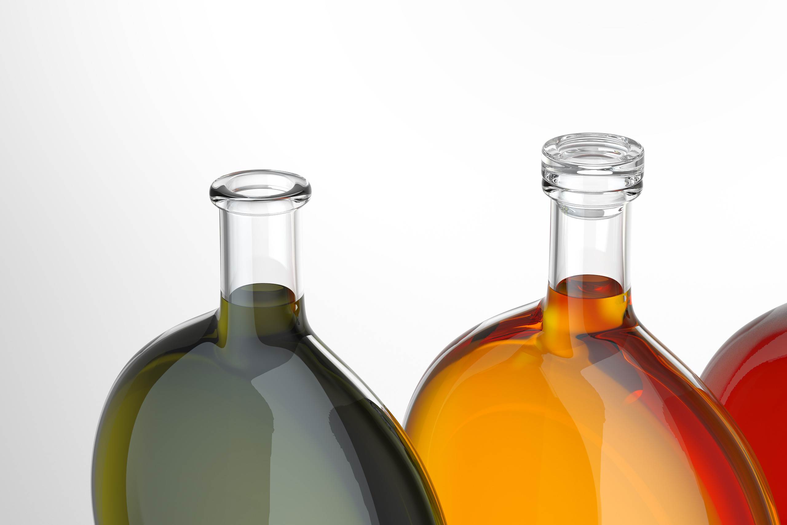 Solar - packaging 3d model of the glass bottle for various products