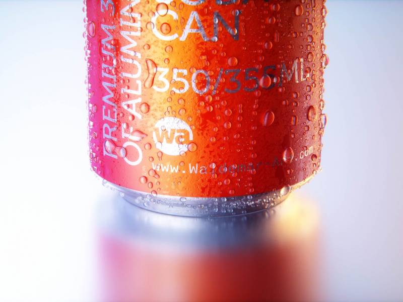 BALL (REXAM) Metal Standard Aluminum Beer/Soda Can 350/355ml packaging 3D model with water condensation and frost