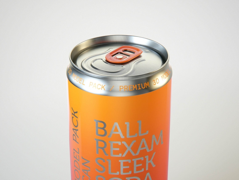 Premium packaging 3D Model of 6x330ml Sleek Beer/Soda Cans in Smooth Shrink Film Wrap