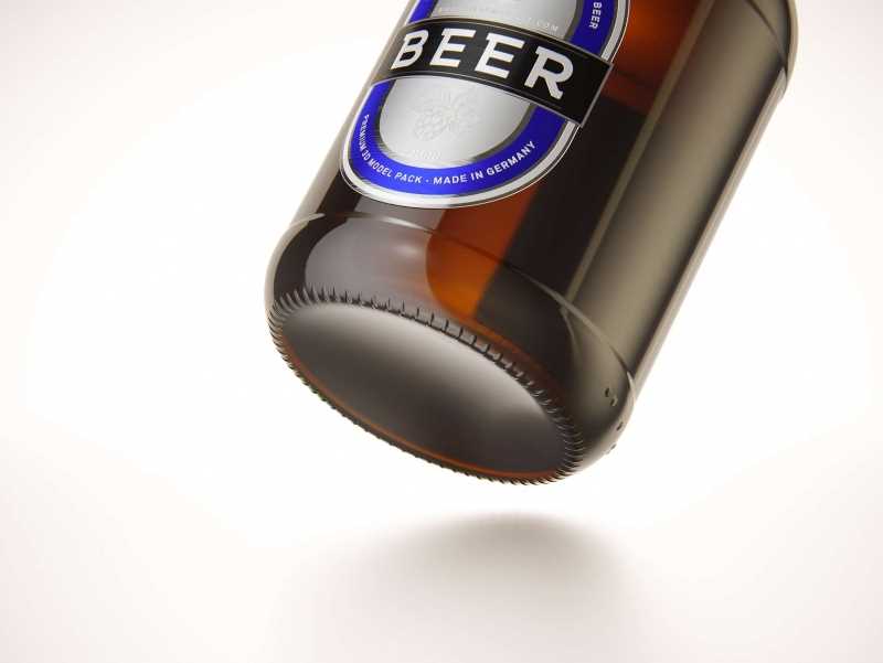 Beer glass bottle 330ml 3d model with Swing Top closure