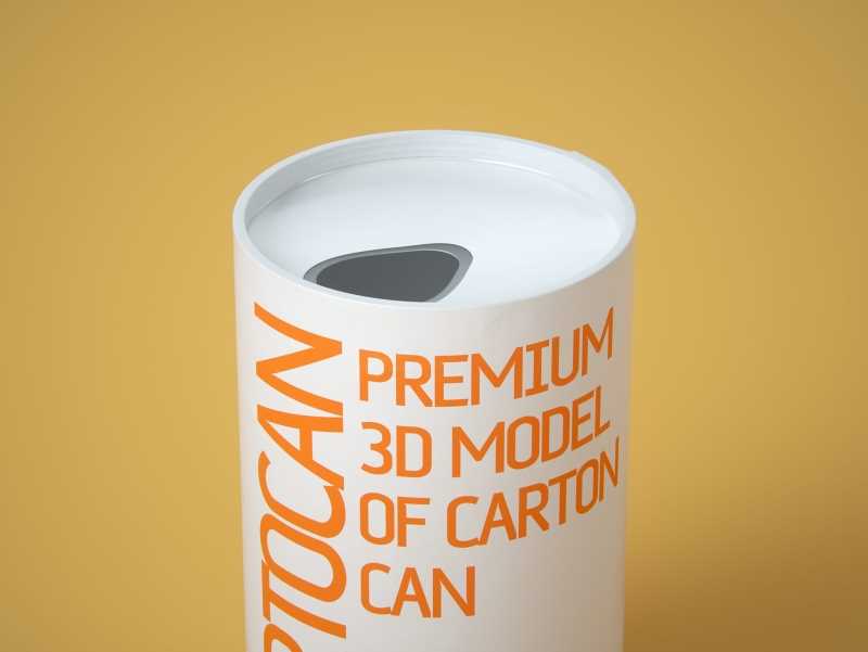 Packaging 3D model of carton can Cartocan 150ml