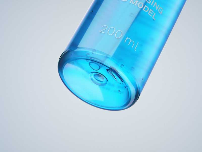 Cleansing Gel Plastic Bottle 200ml packaging 3D model