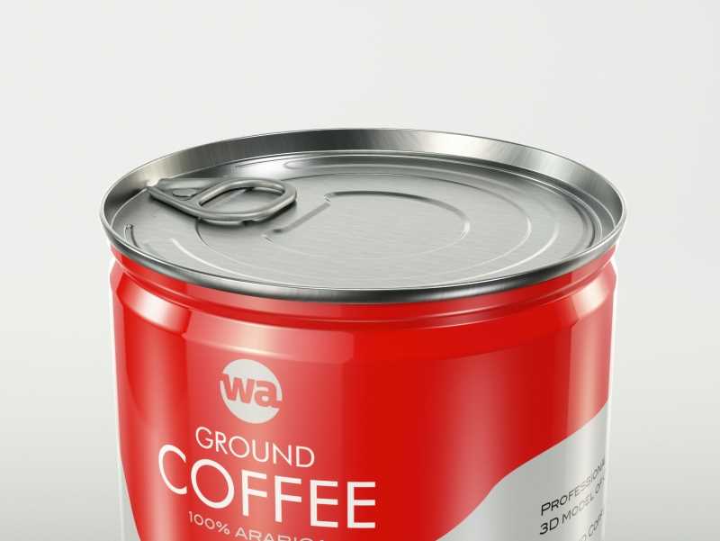 Coffee Metal Can 250g packaging 3d model